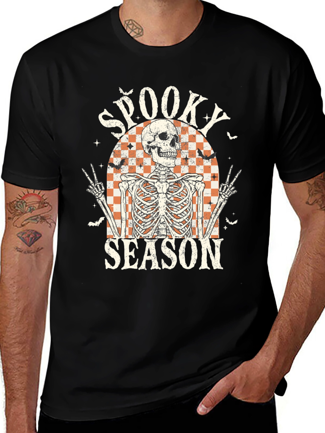 Variant 21 of Spooky Season Skeleton T-Shirt - Halloween Style