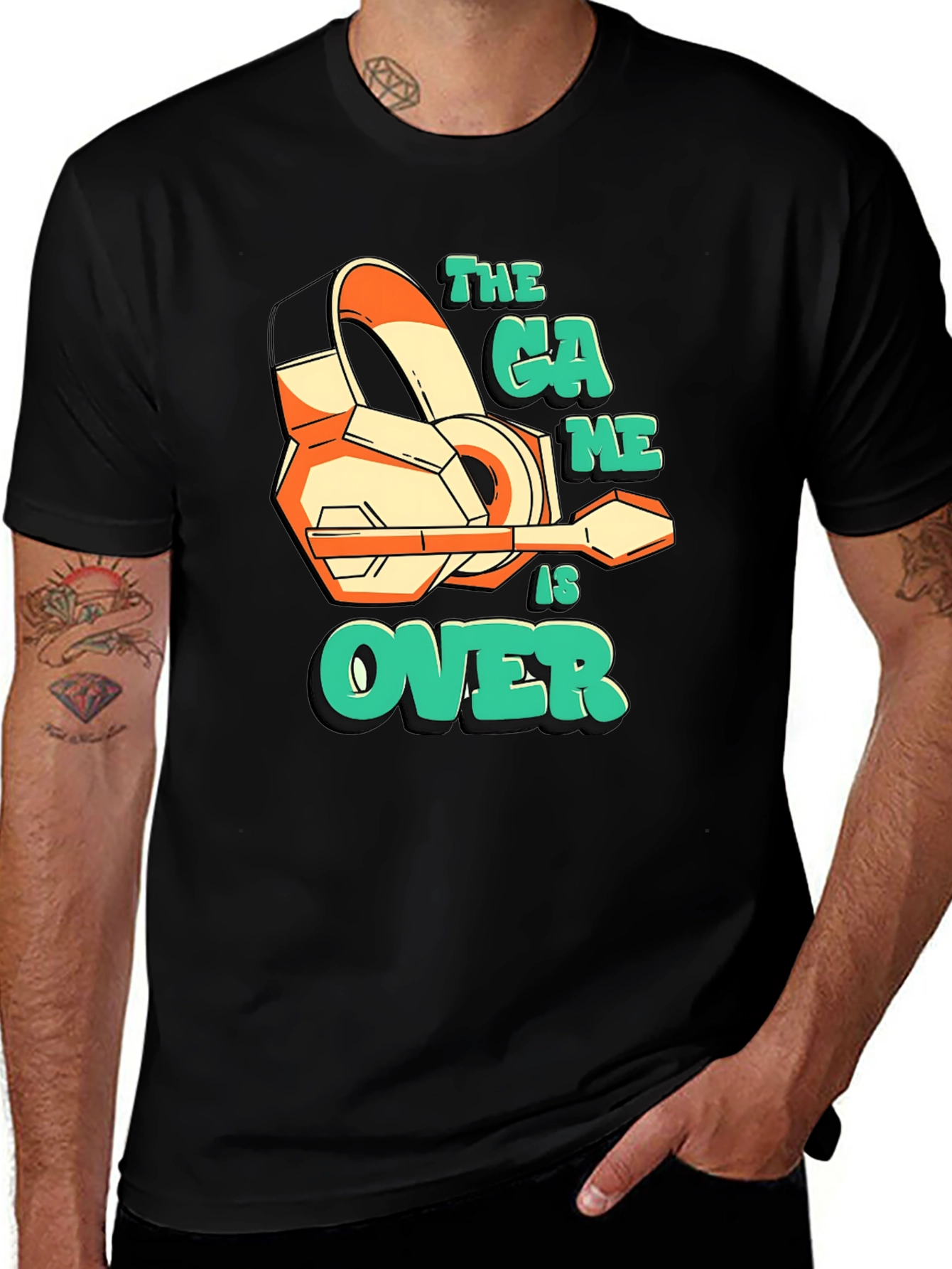 Variant 19 of The Game is Over Black Graphic Tee