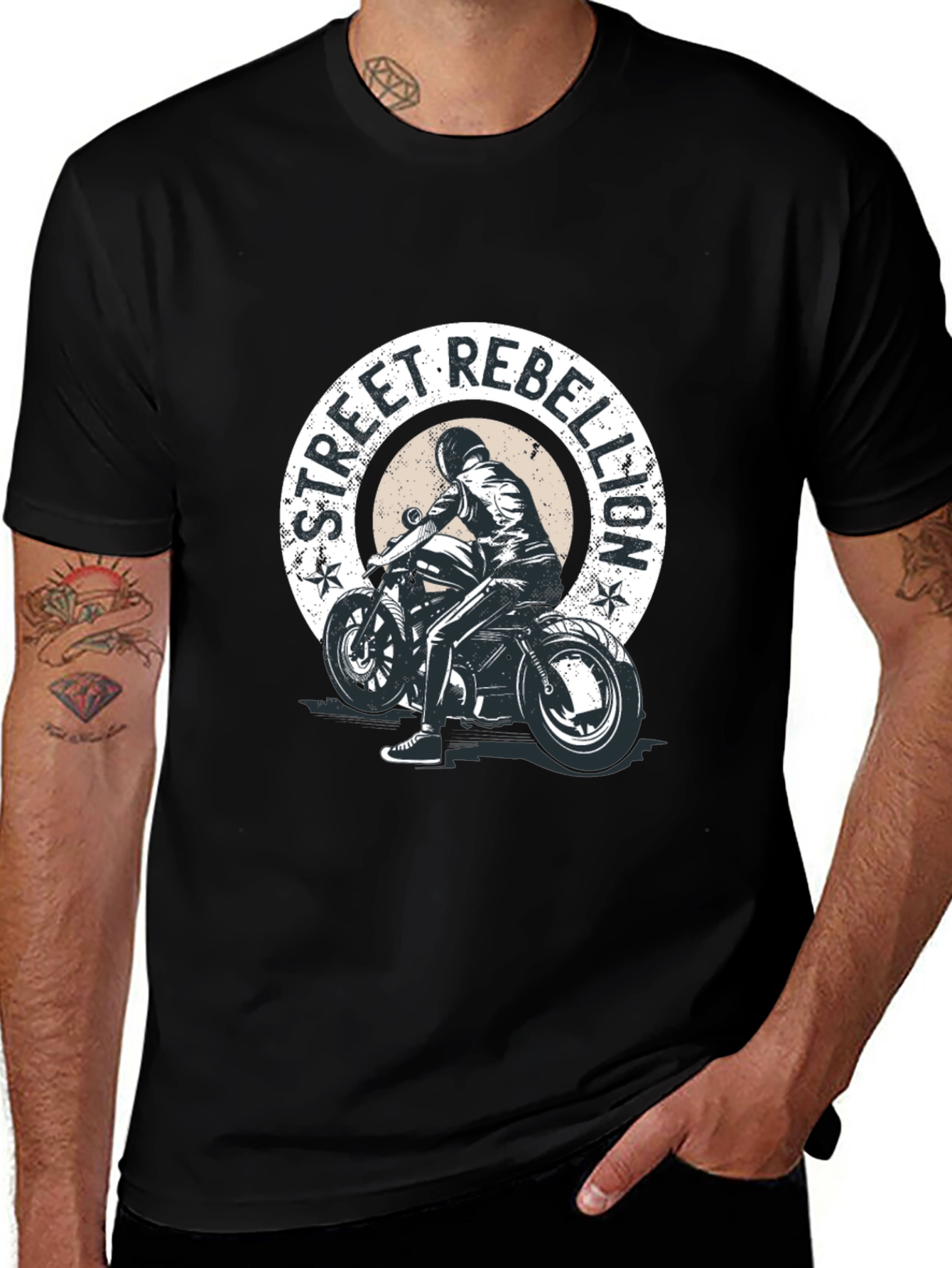 Variant 25 of Street Rebellion Motorcycle Graphic Tee