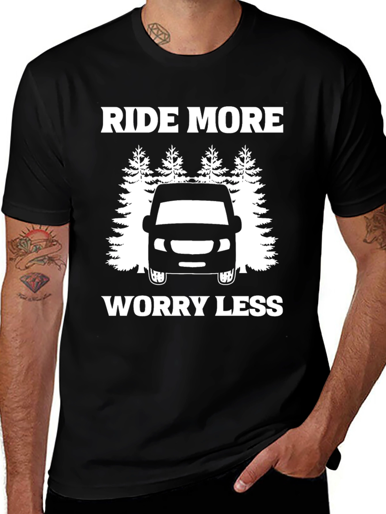 Variant 8 of Ride More Worry Less Graphic Tee