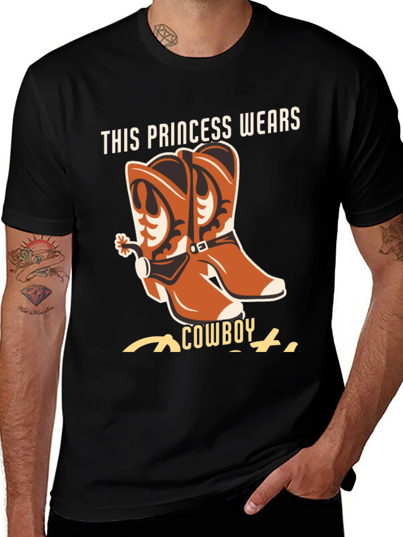 Variant 23 of This Princess Wears Cowboy Boots T-Shirt