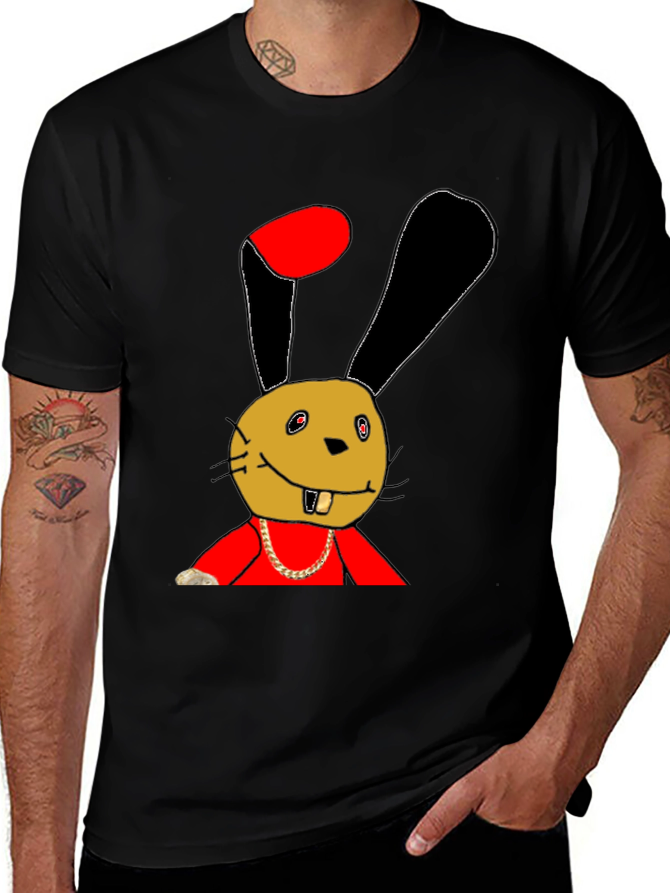 Variant 16 of Funky Bunny Graphic Tee - Unique Cartoon Print