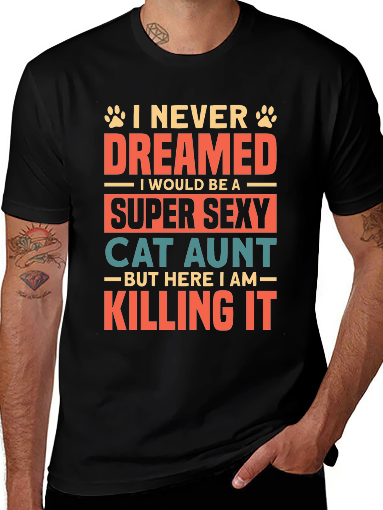 Variant 18 of Super Sexy Cat Aunt T-Shirt