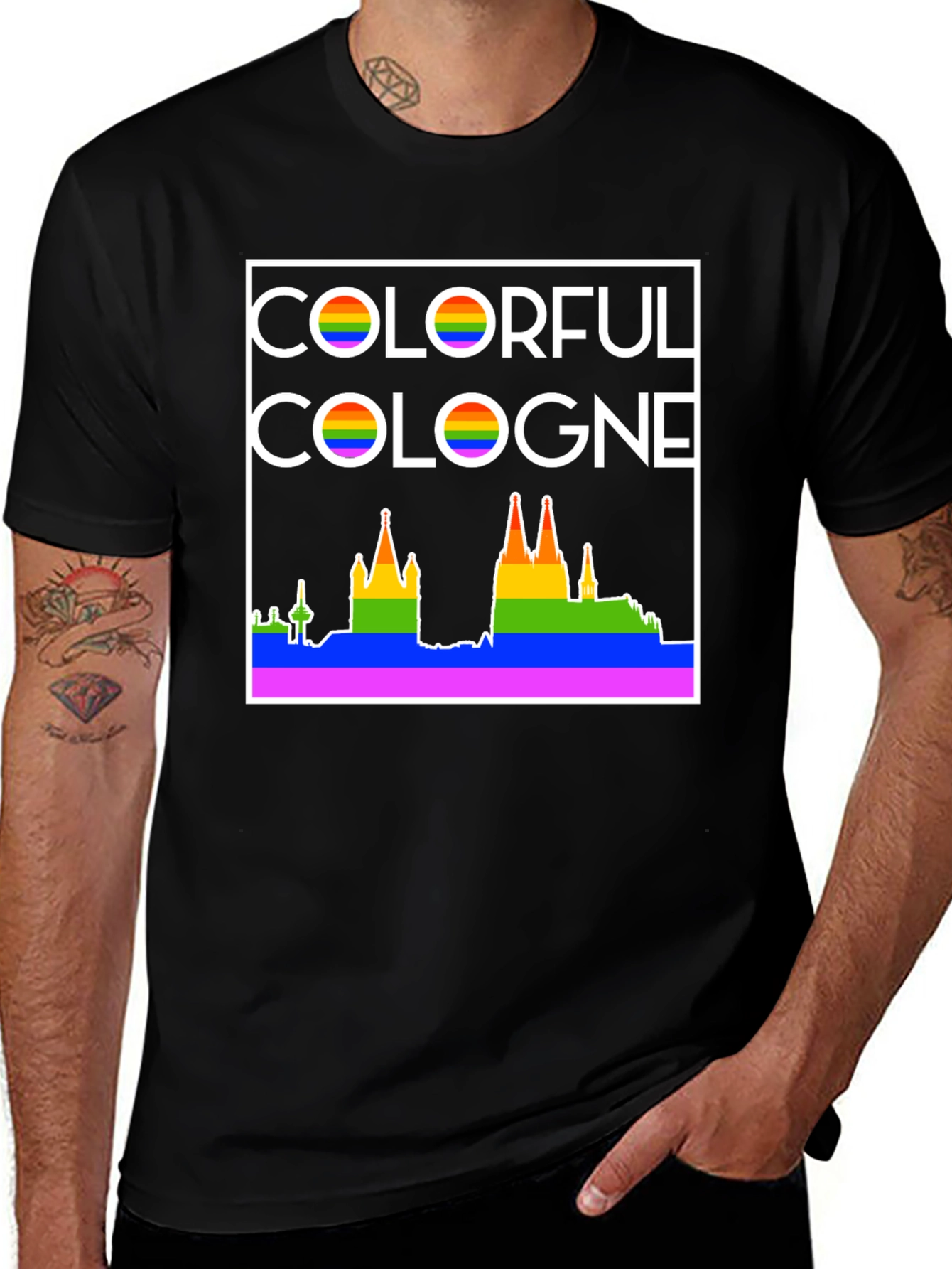 Variant 12 of Colorful Cologne LGBT Pride T-Shirt