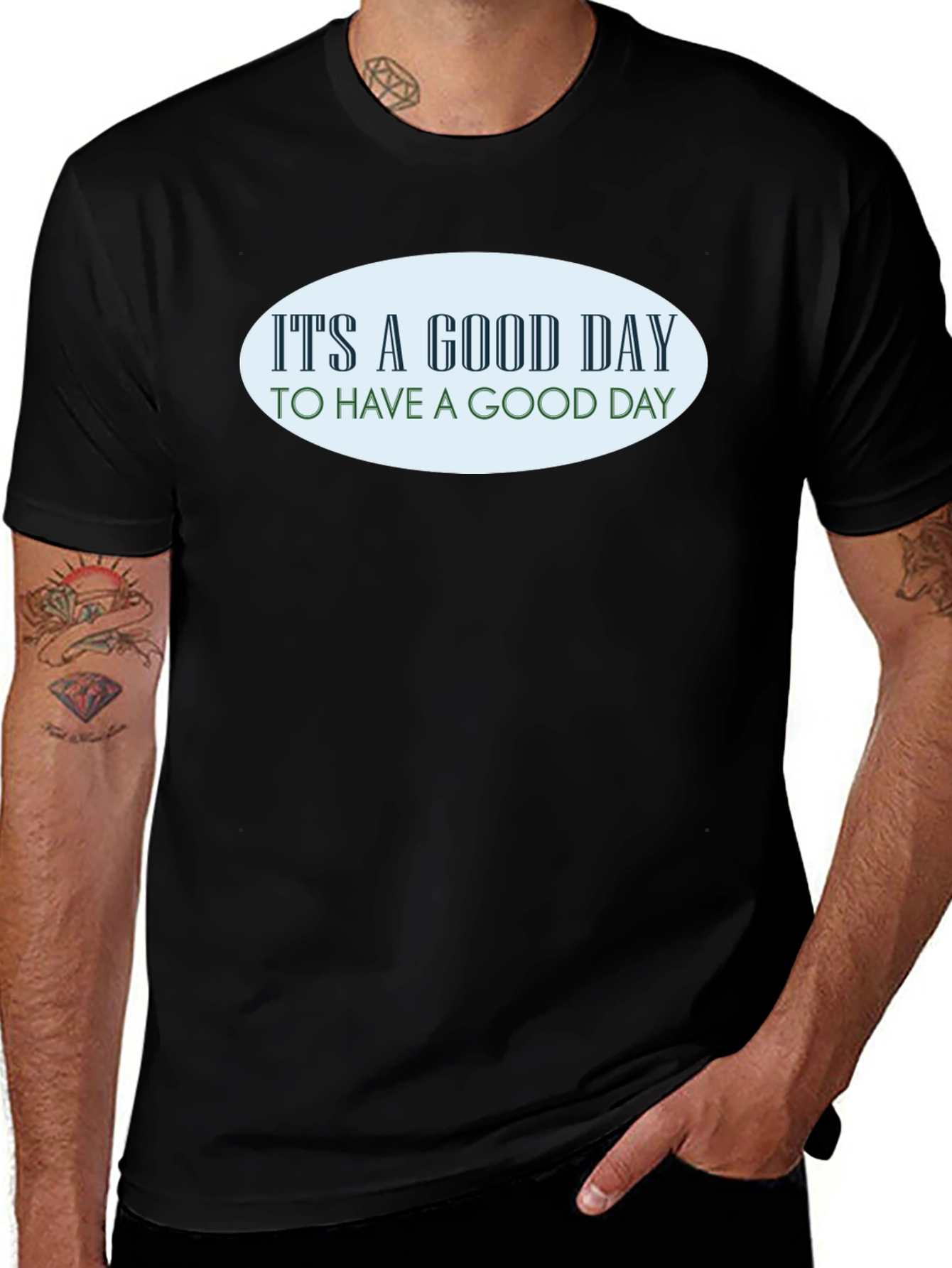 Good Day T-Shirt - Black Graphic Tee