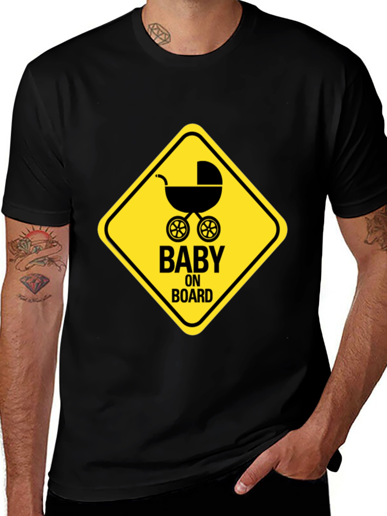 Baby On Board Graphic Tee - Black Unisex Shirt