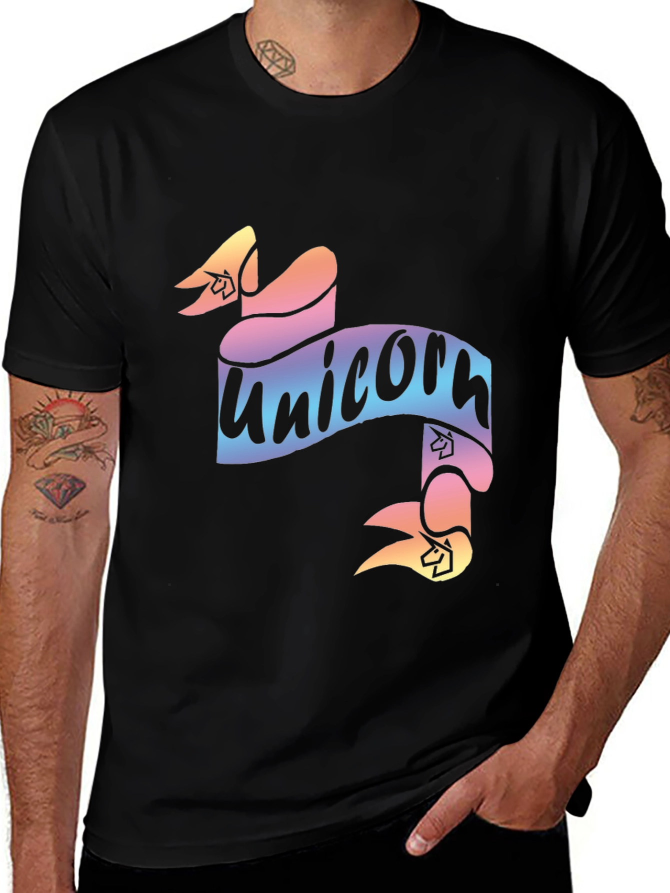Variant 21 of Unicorn Banner Graphic Tee - Stylish Comfort