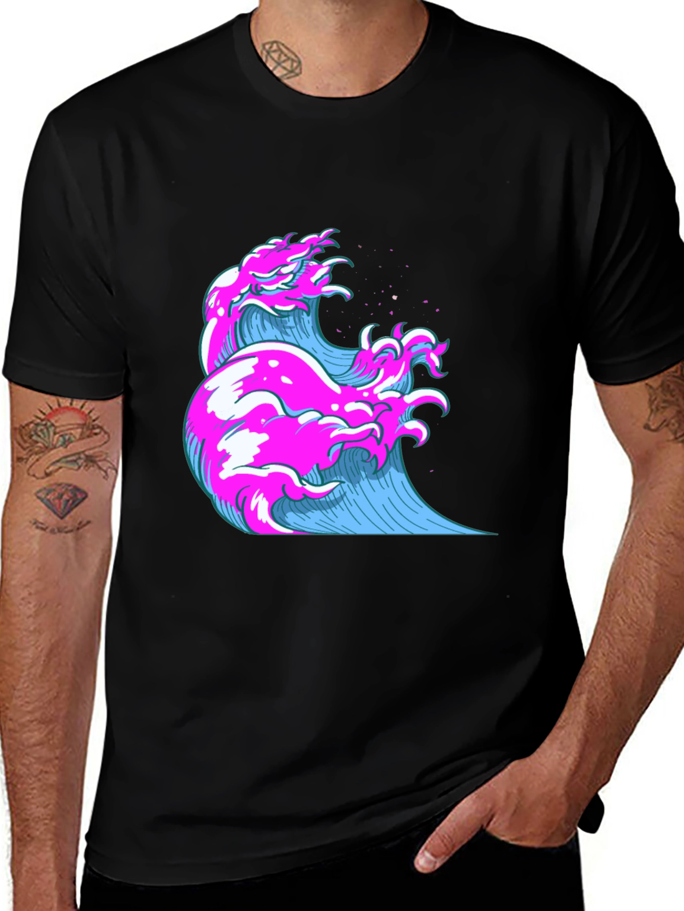 Variant 22 of Vaporwave Wave Graphic Tee - Cool Retro Style