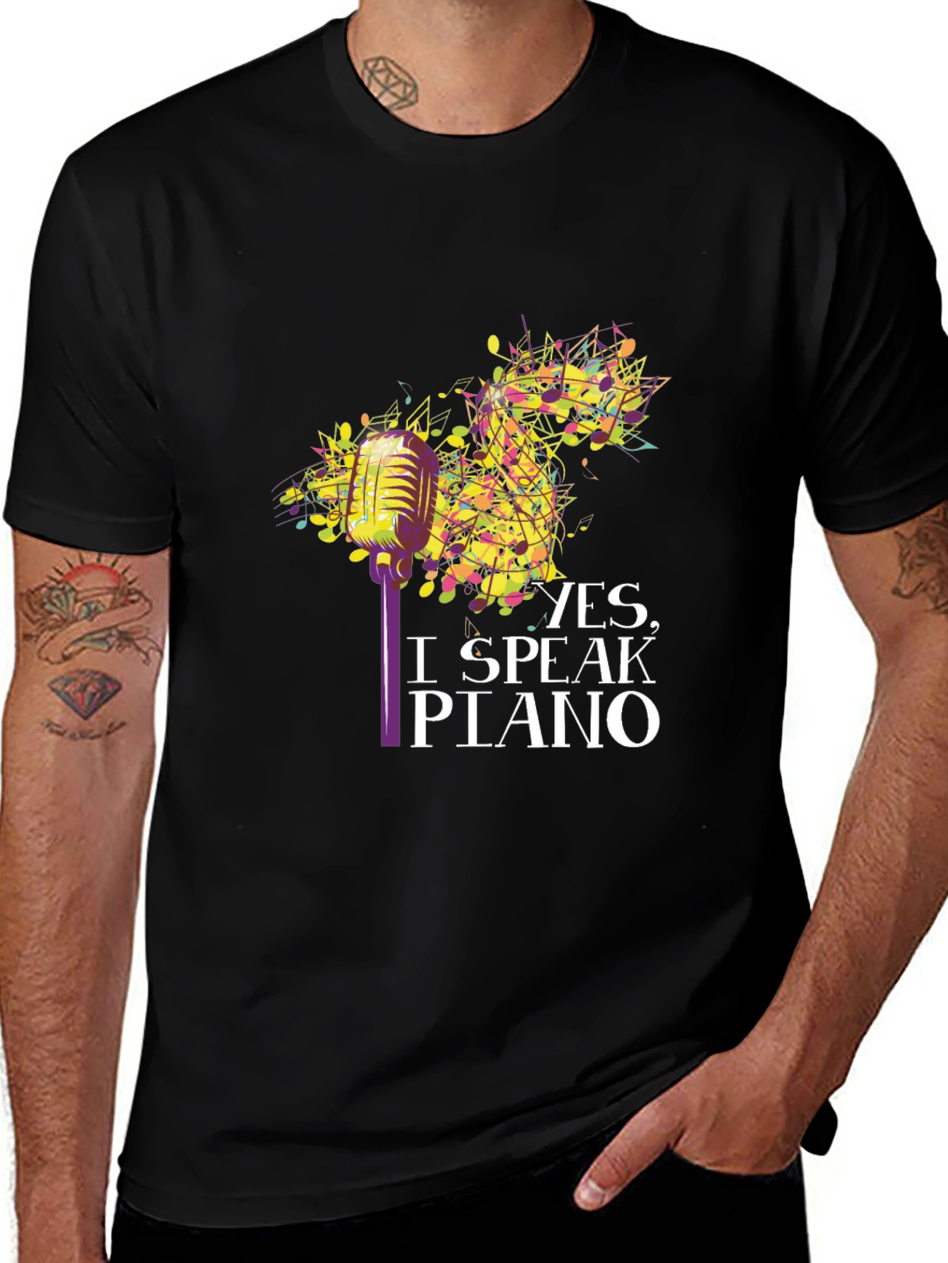 Variant 9 of Yes, I Speak Piano T-Shirt