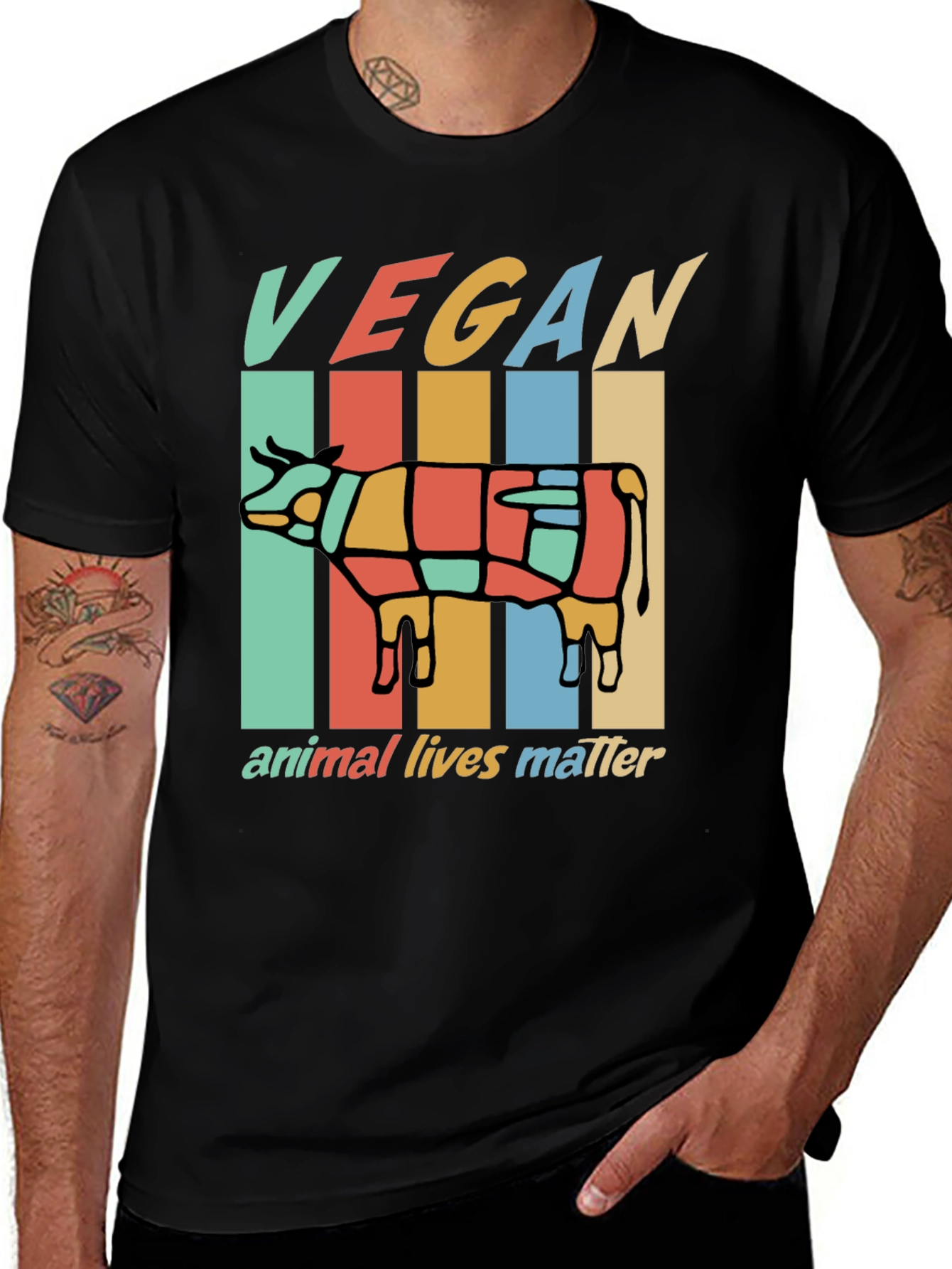Variant 30 of Vegan Animal Lives Matter Graphic Tee