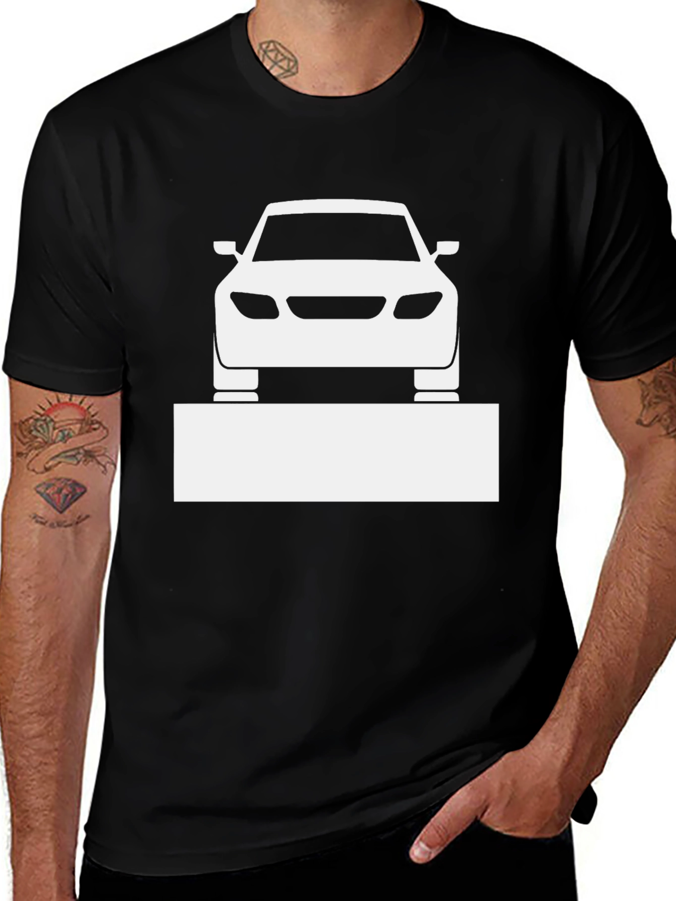 Variant 15 of Car Graphic Tee - Black Cotton Blend