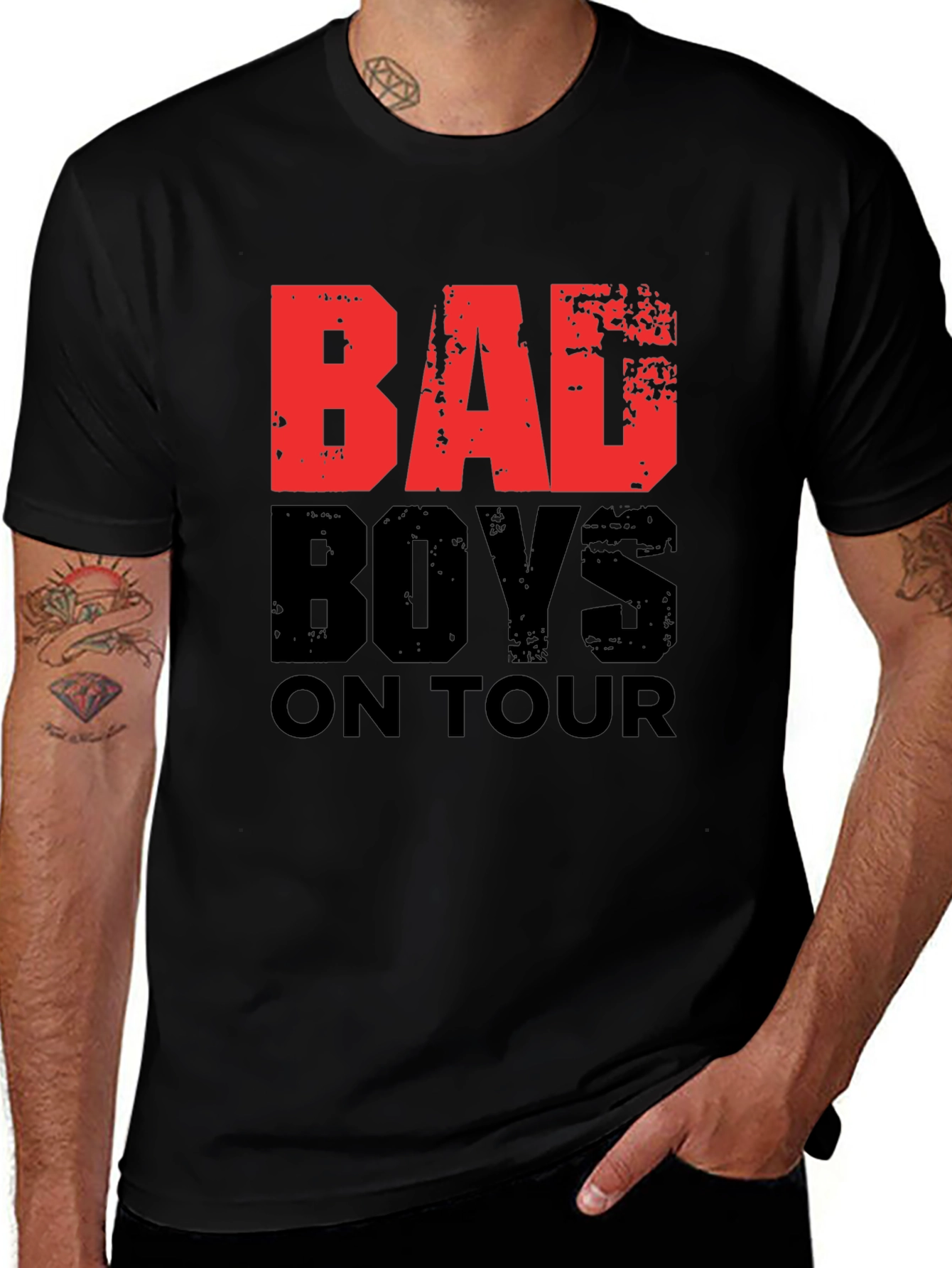 Variant 3 of Bad Boys On Tour Graphic T-Shirt - Black