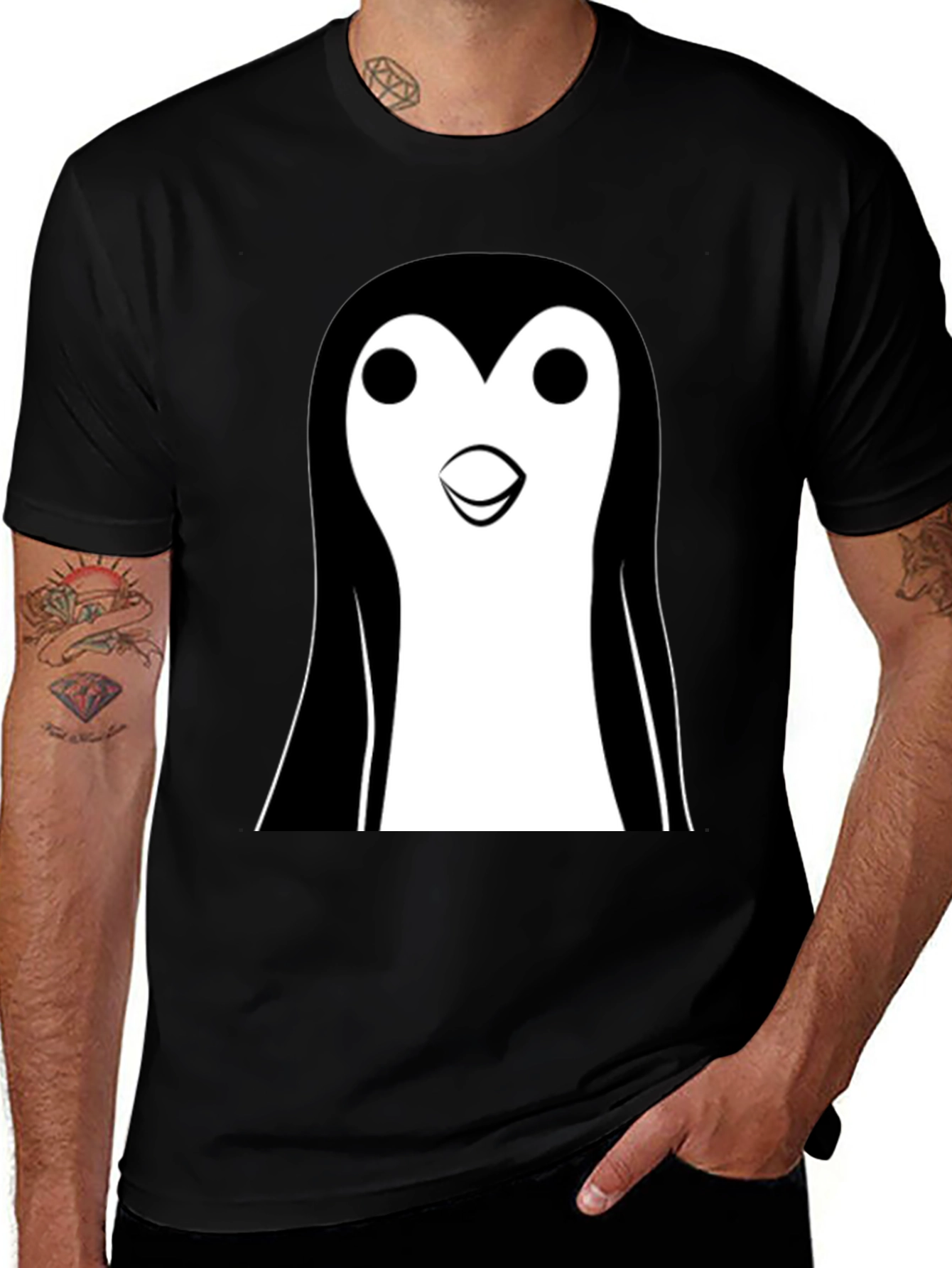 Variant 9 of Penguin Graphic Black T-Shirt - Men's