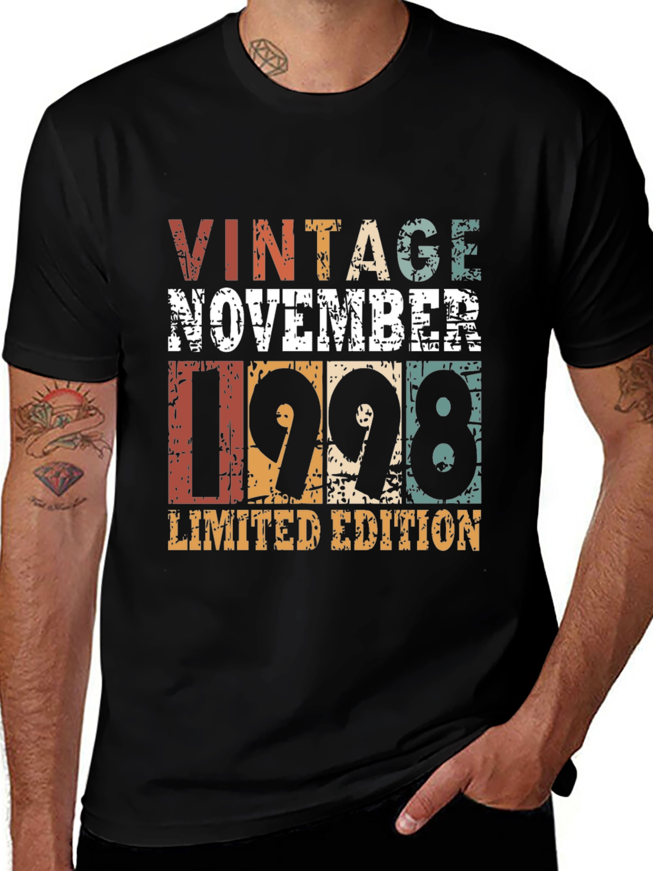 Black Vintage November 1998 Limited Edition T-Shirt main image