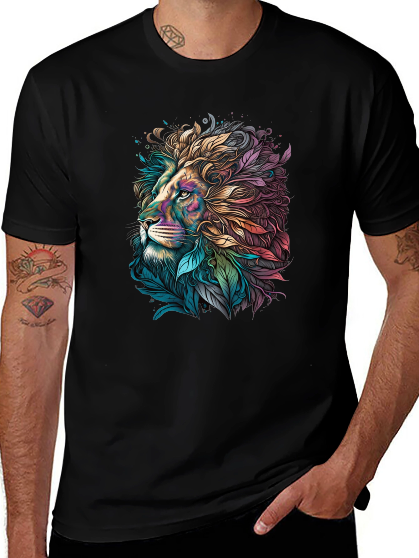Variant 11 of Lion Art Print Graphic T-Shirt