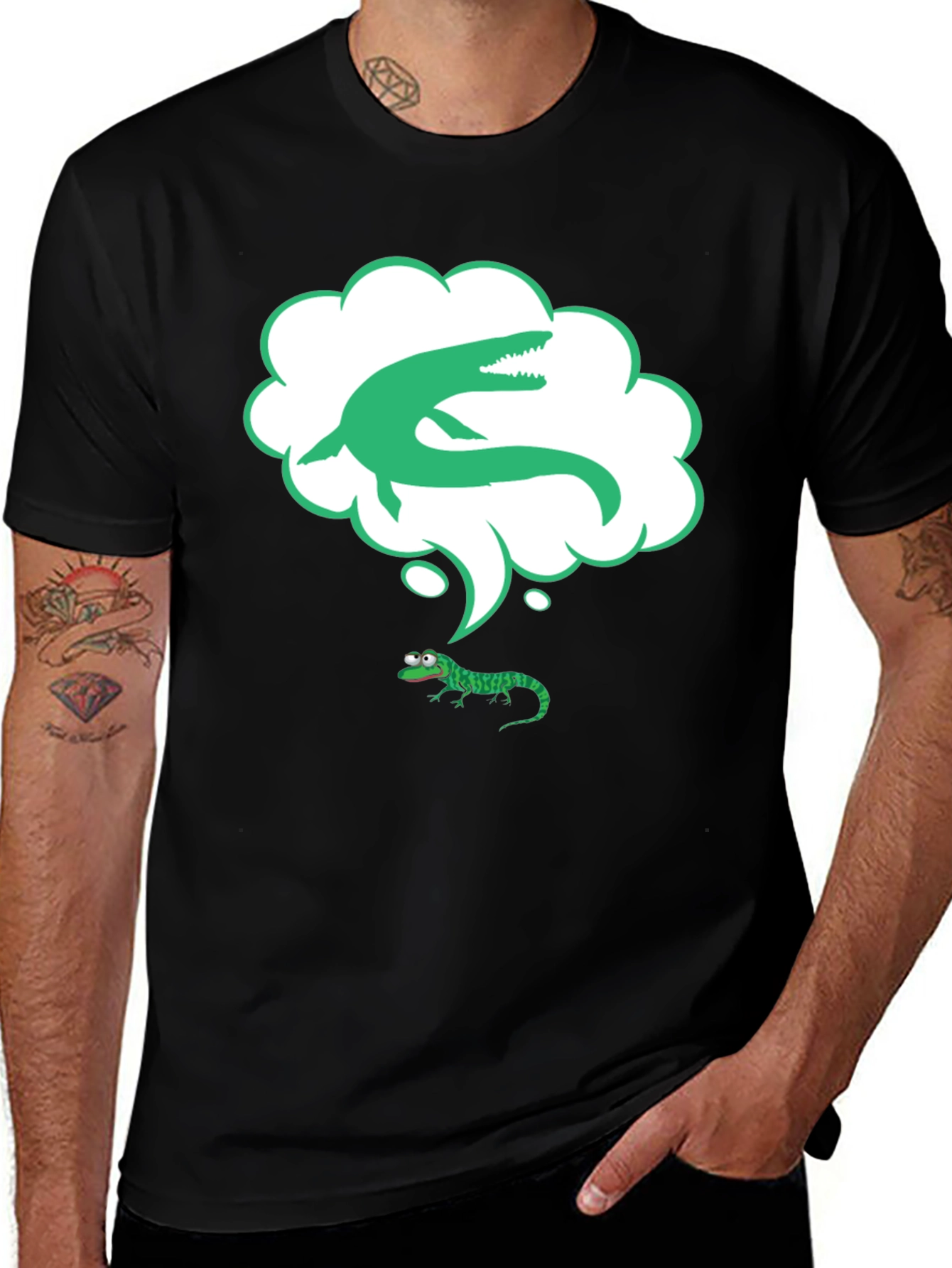 Variant 15 of Lizard Dream T-Shirt - Quirky Reptile Graphic Tee