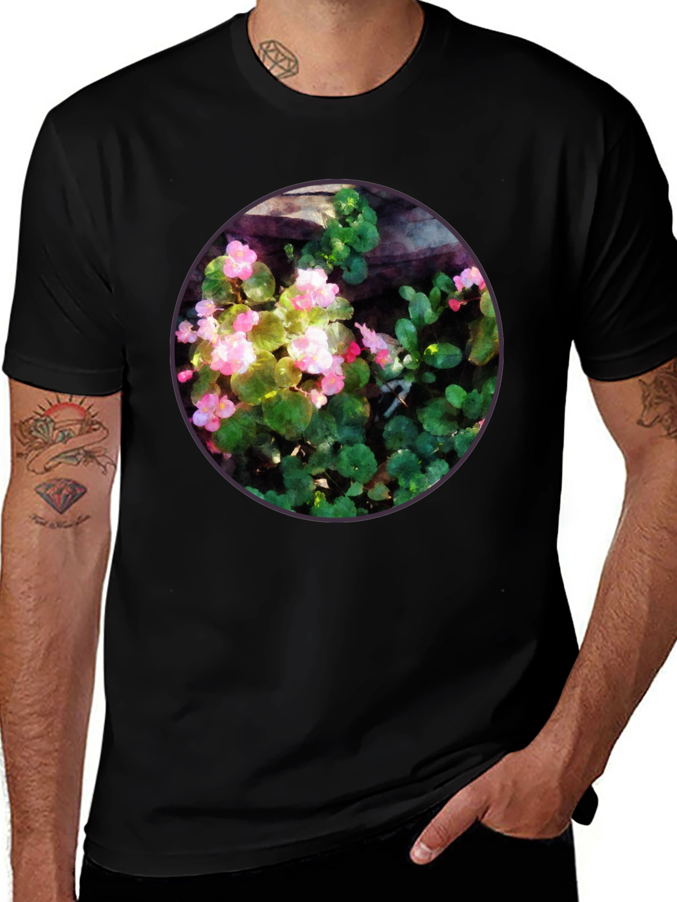 Variant 17 of Floral Print Crew Neck T-Shirt