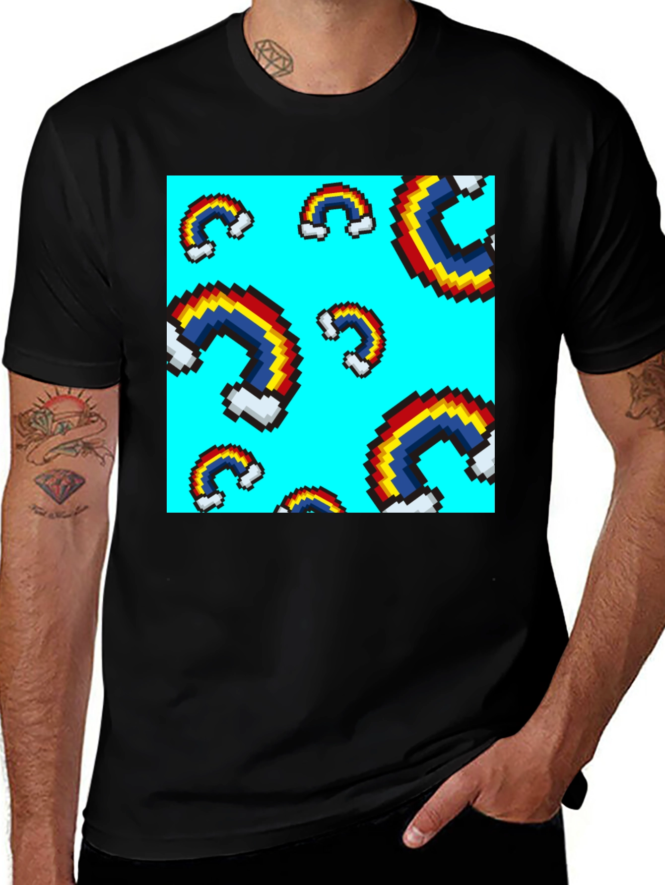 Variant 24 of Pixel Rainbow T-Shirt - Unique Graphic Tee
