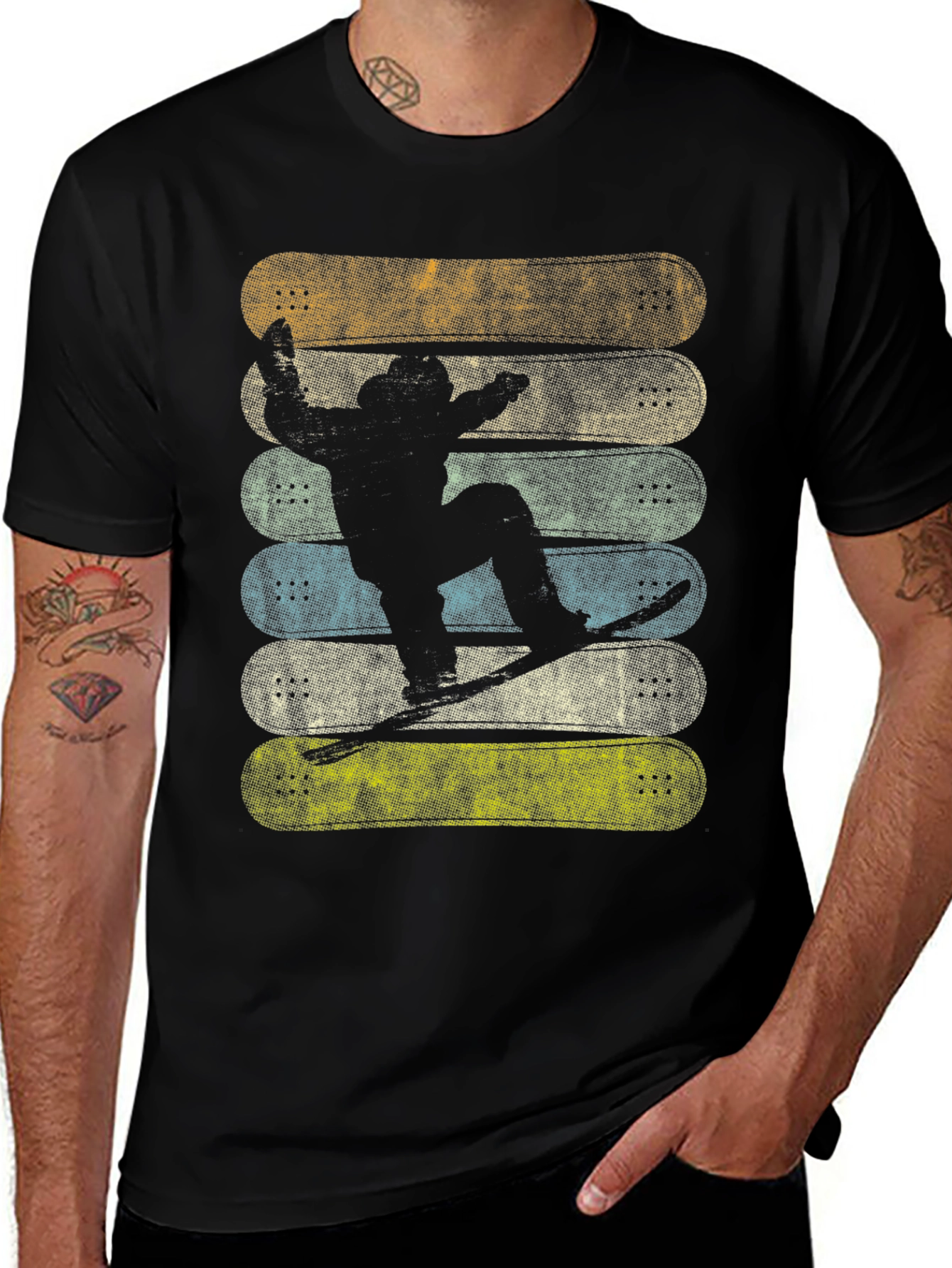 Variant 4 of Retro Snowboarder Graphic Tee