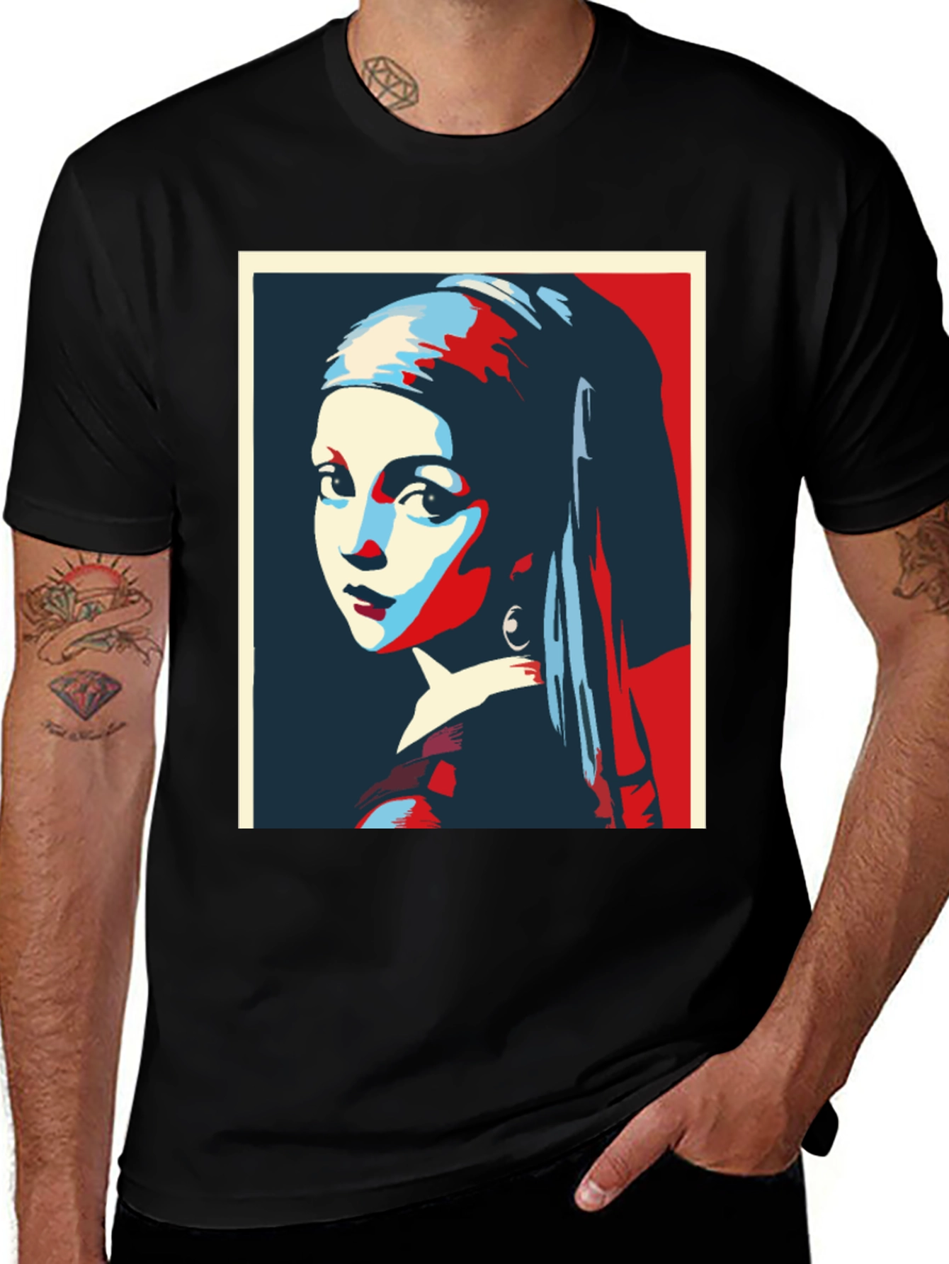 Variant 8 of Girl With A Pearl Earring Graphic T-Shirt