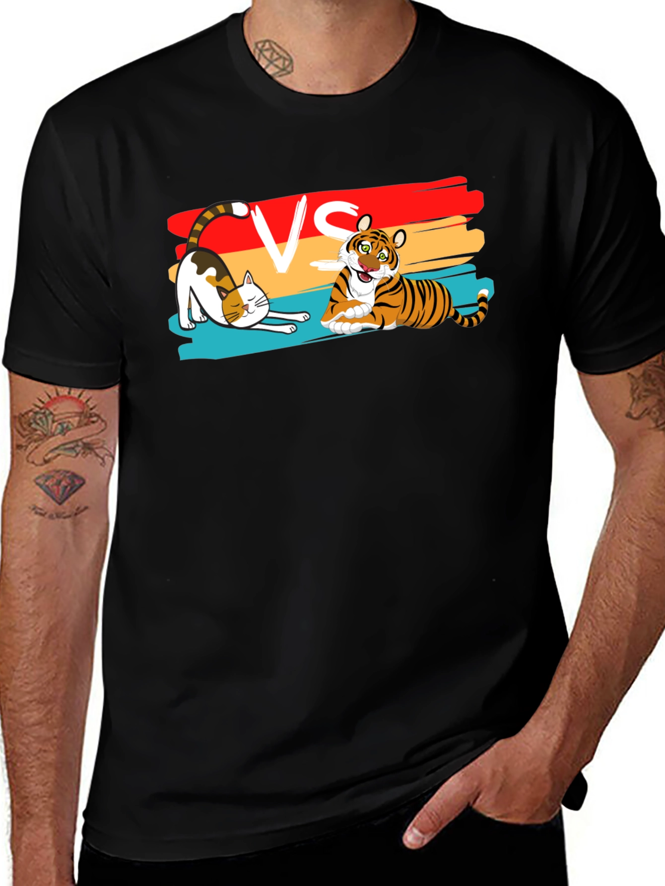Variant 13 of Cat VS Tiger T-Shirt