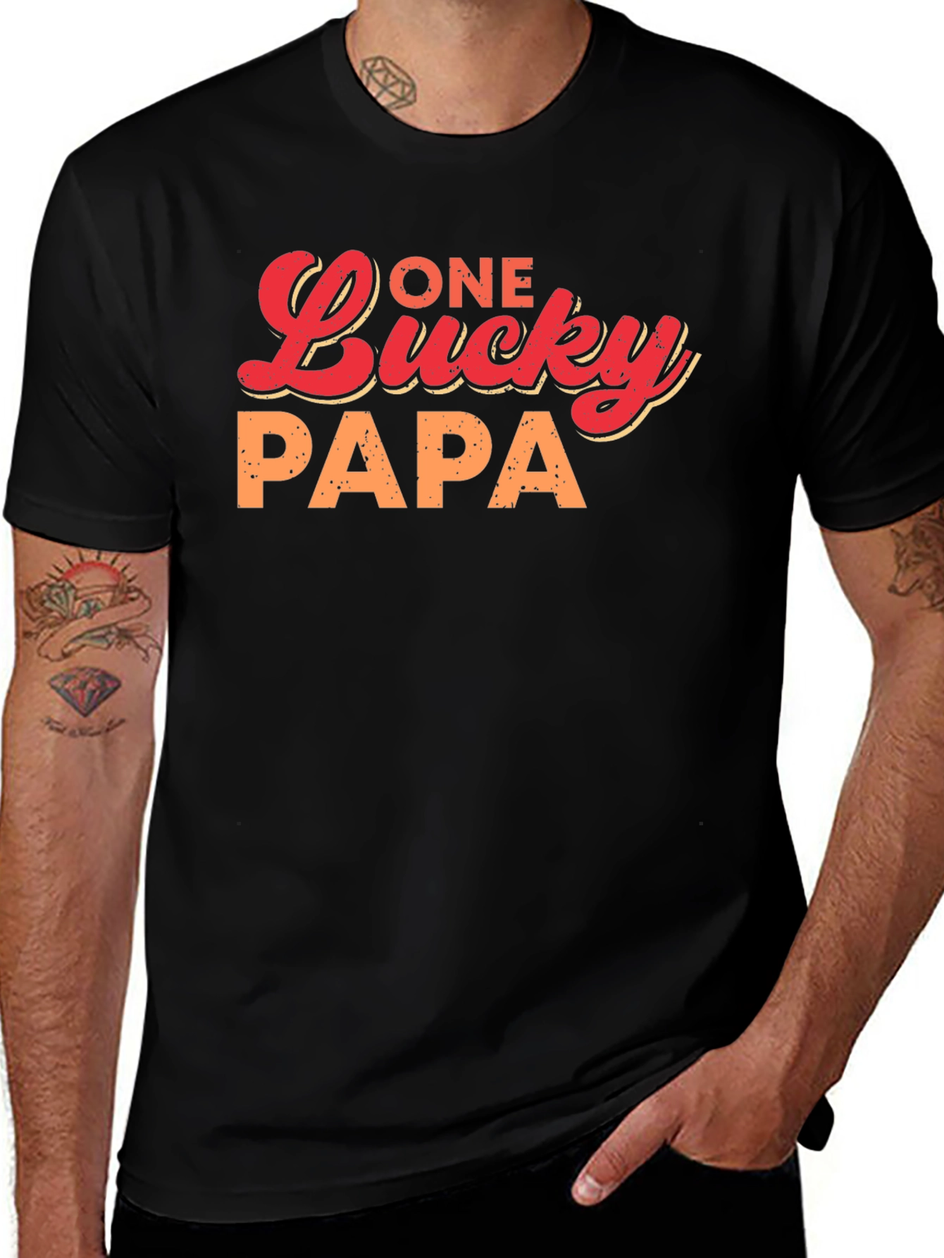 Variant 23 of One Lucky Papa T-Shirt
