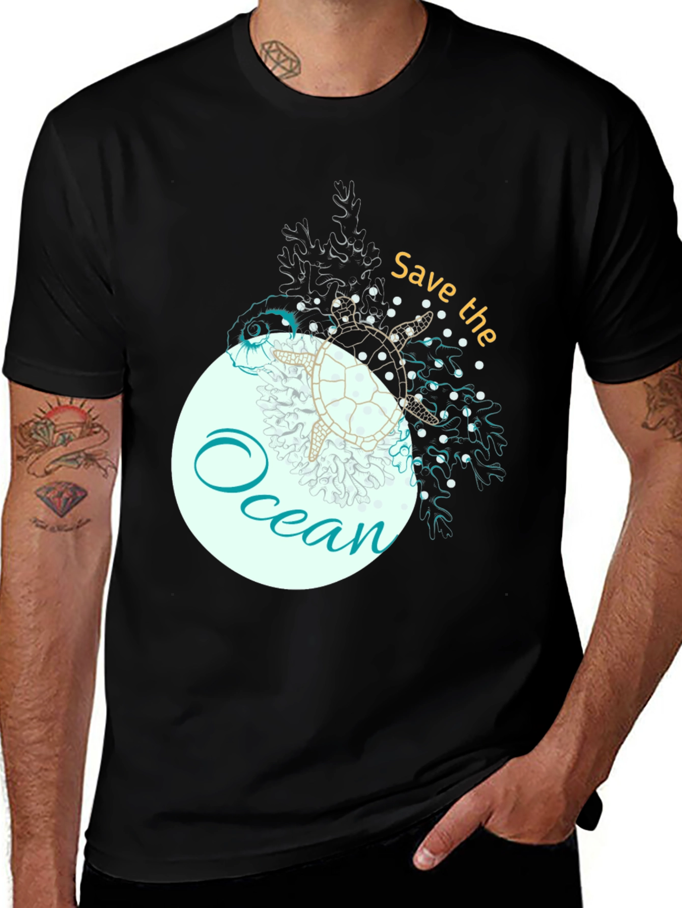 Variant 4 of Save the Ocean Graphic Tee