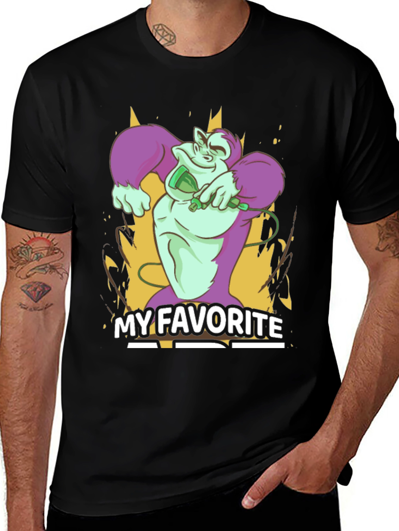 Variant 16 of My Favorite Ape T-Shirt - Unique Cartoon Gorilla Design