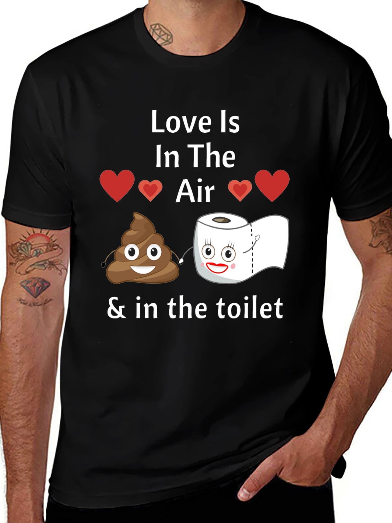 Variant 10 of Love Is In The Air T-Shirt Funny Toilet Humor Valentine's Day Tee