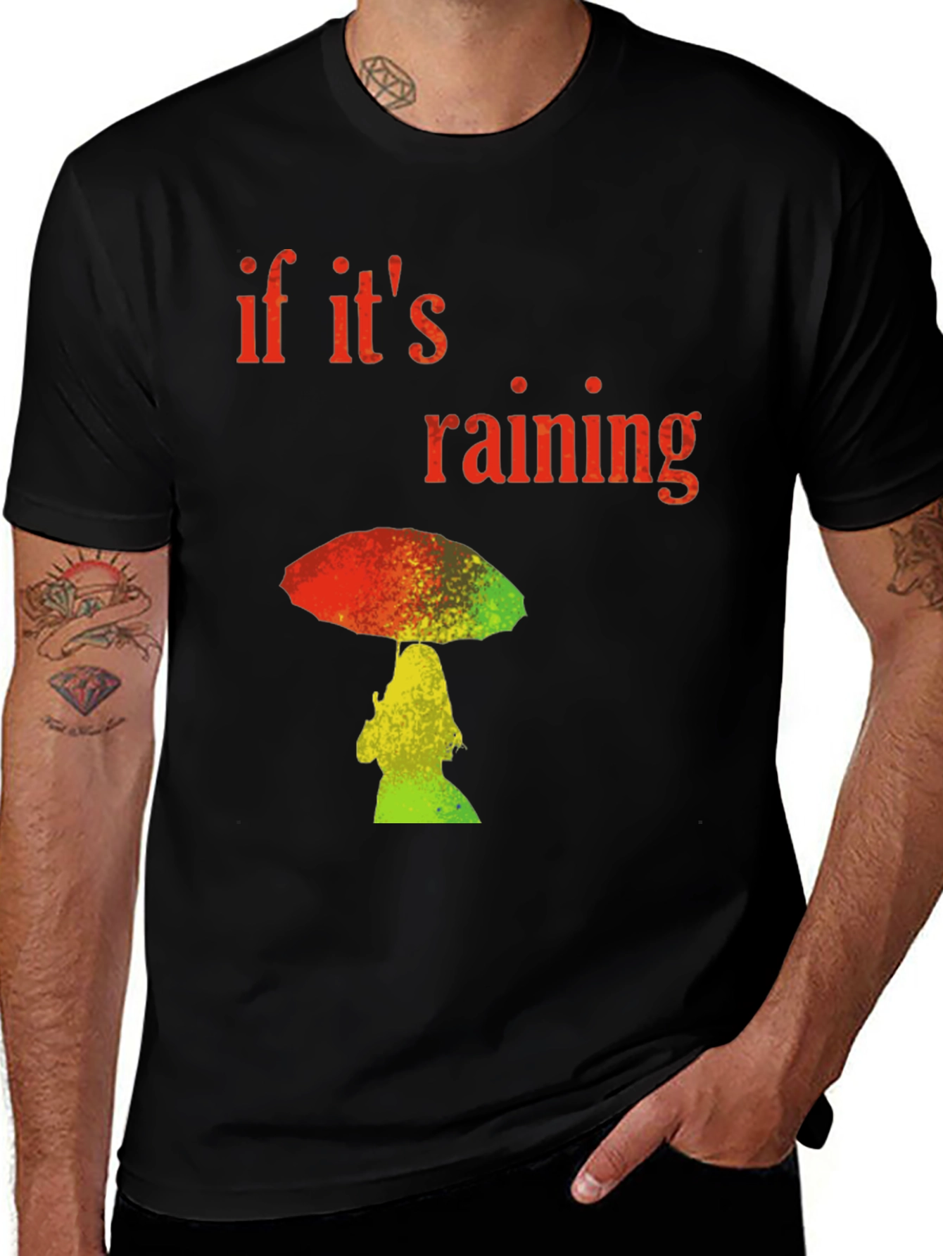 Variant 10 of Raining Graphic T-Shirt - Stylish Comfort