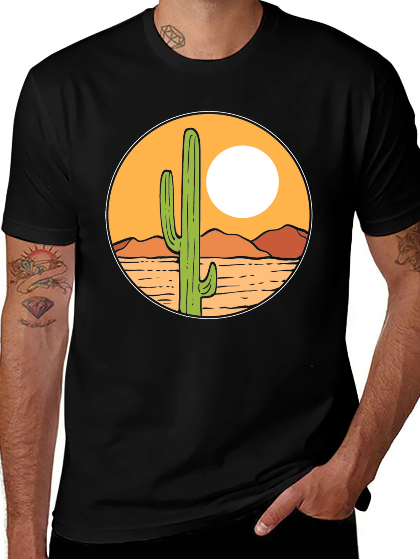 Variant 28 of Cactus Sunset Graphic T-Shirt