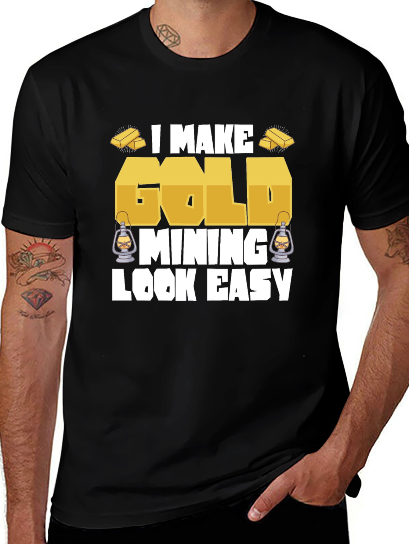 Variant 21 of Gold Mining Humor T-Shirt, I Make Gold Mining Look Easy