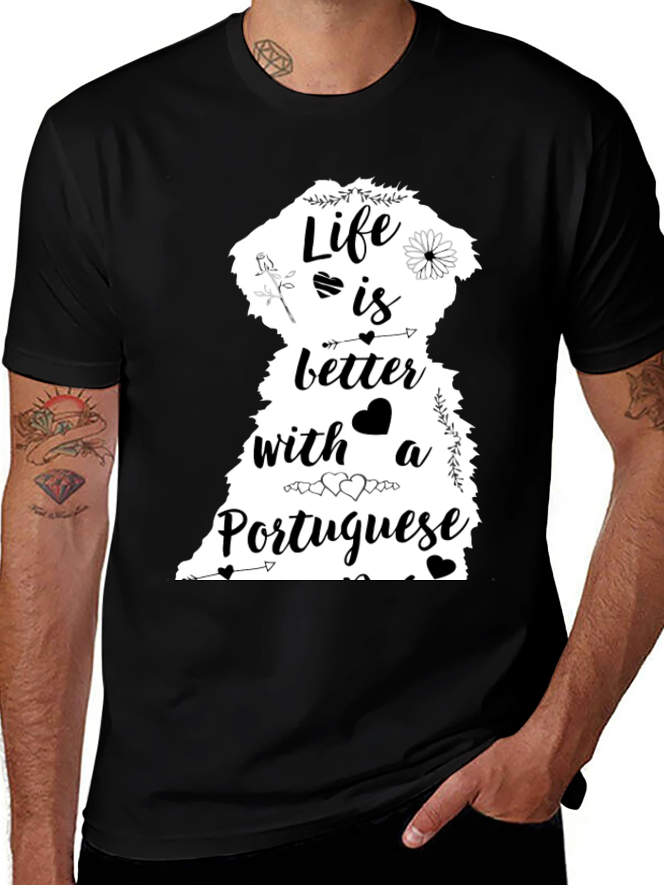Variant 22 of Life is Better Portuguese Dog T-Shirt