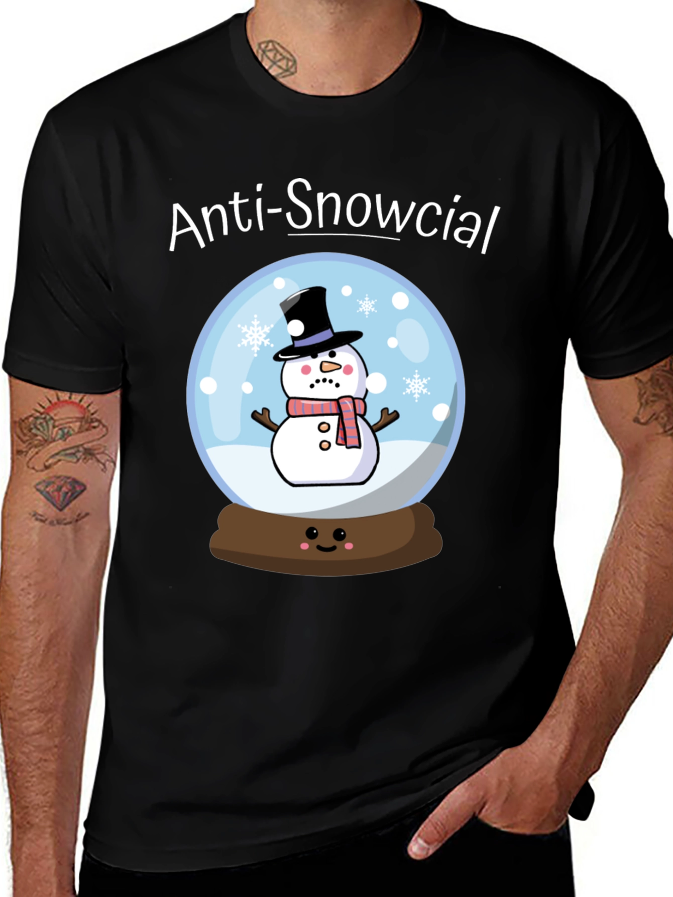 Variant 4 of Anti-Snowcial Snow Globe Graphic Tee