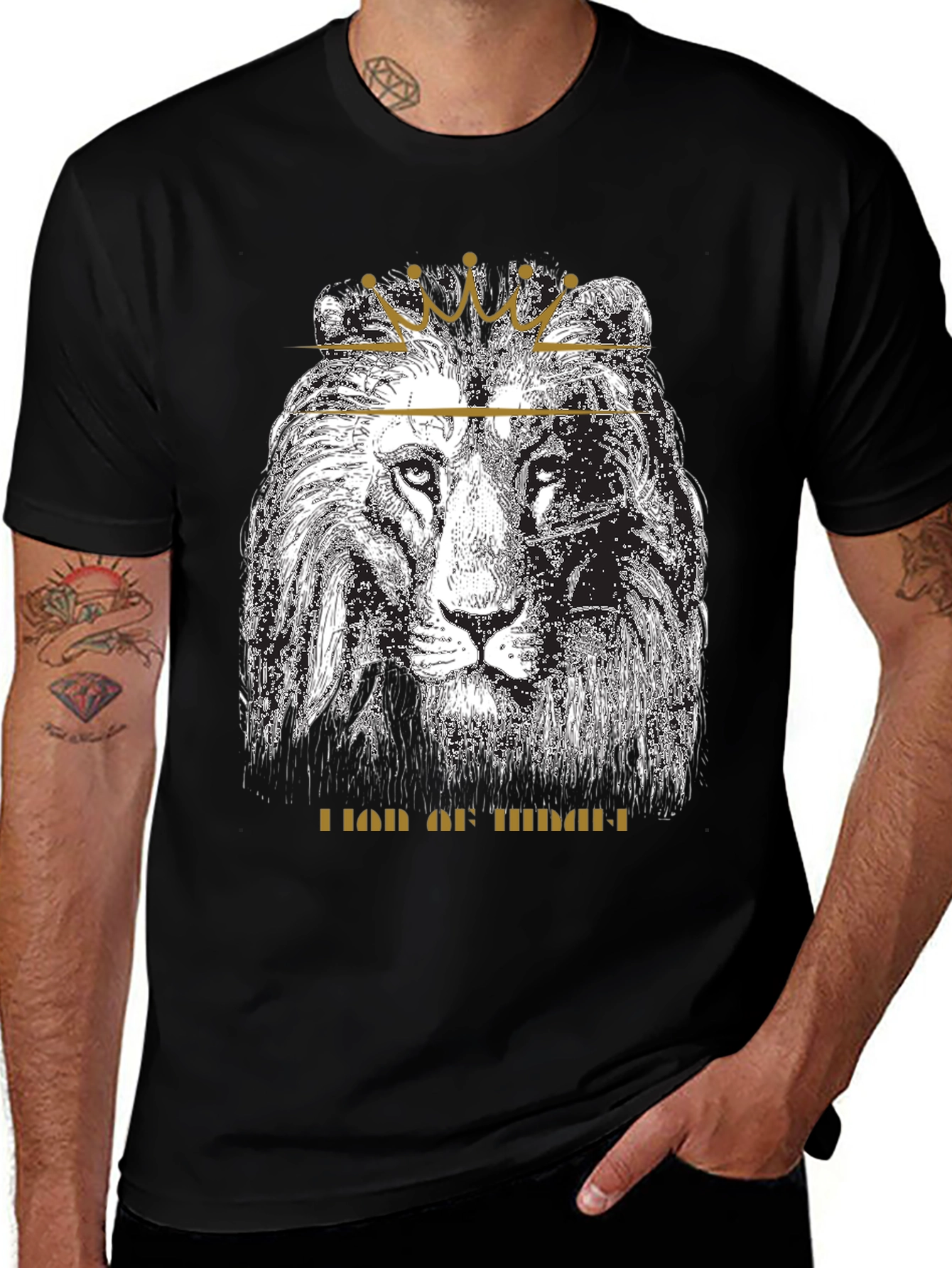 Lion of Judah Black Graphic T-Shirt