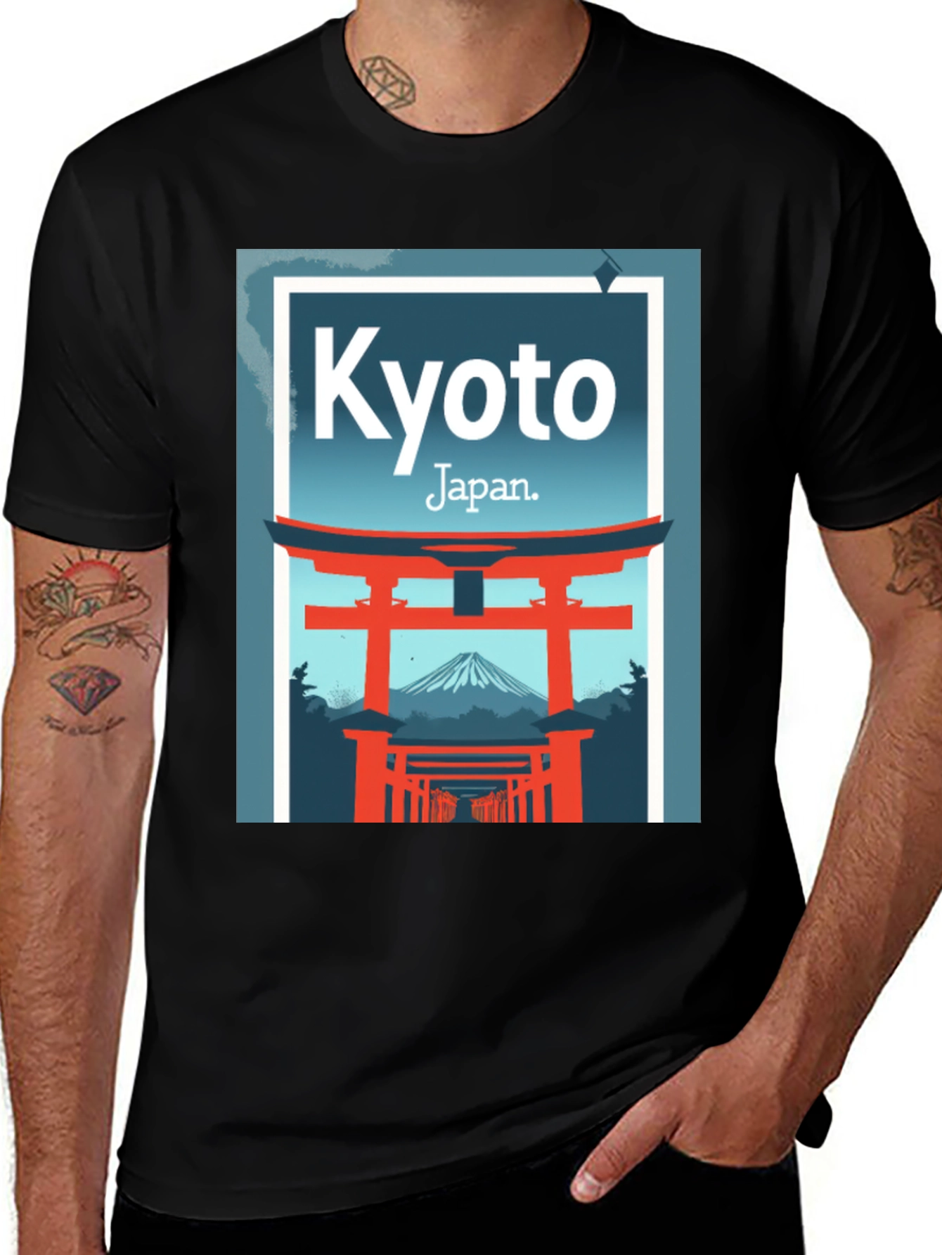 Variant 28 of Kyoto Japan Graphic Print T-Shirt
