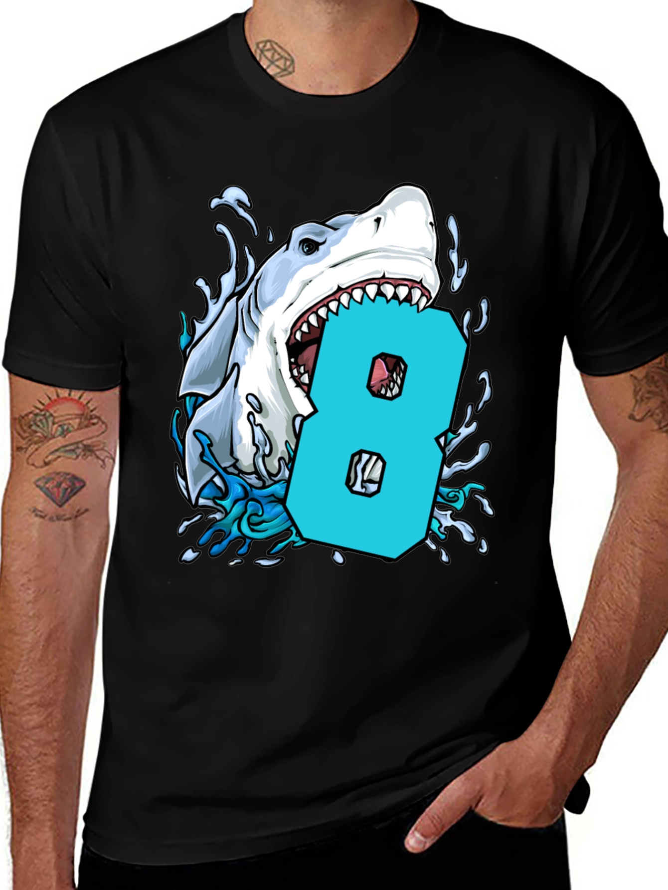 Shark Attack Number T-Shirt