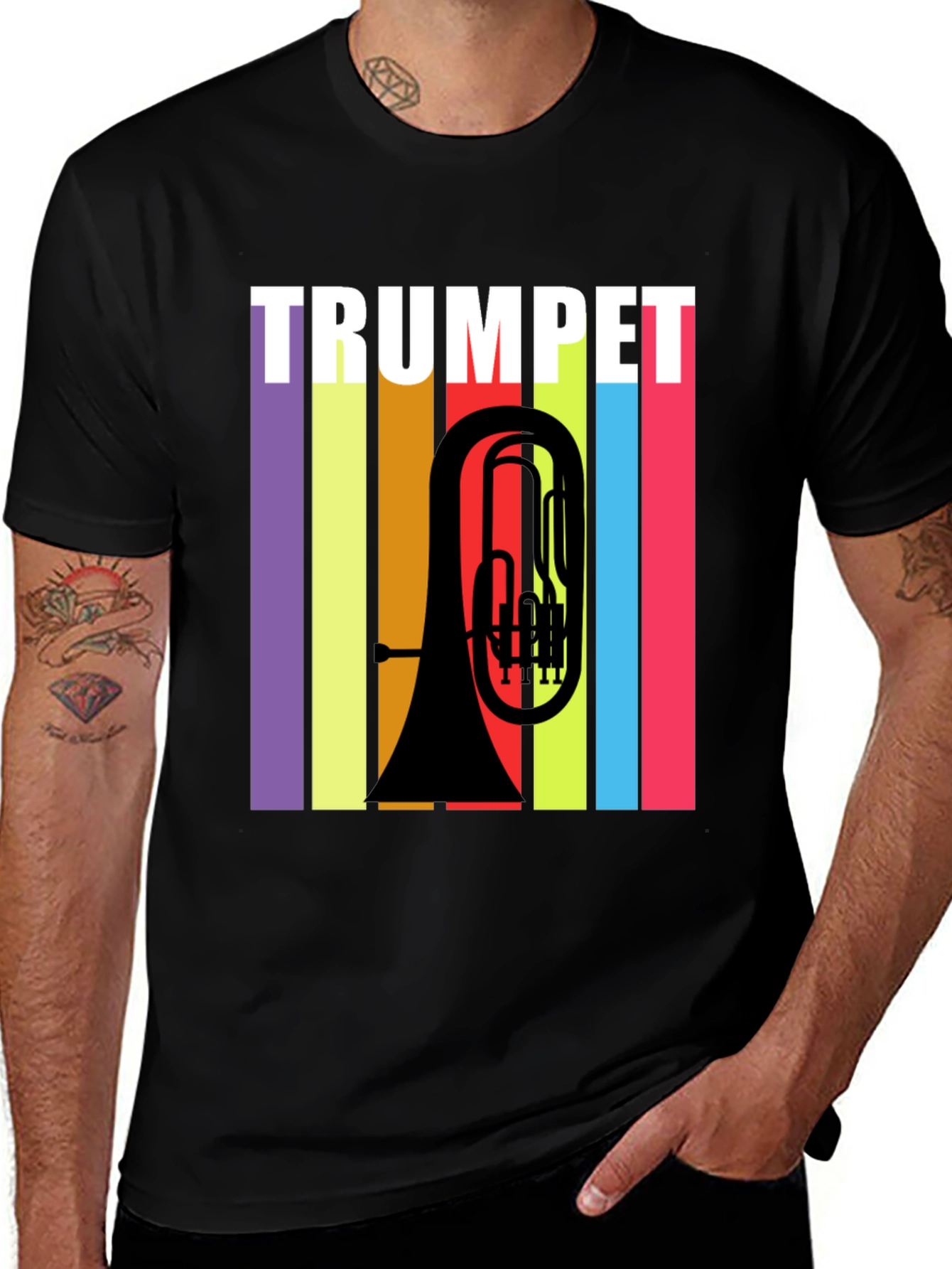 Variant 7 of Trumpet Retro Style Graphic T-Shirt - Music Lover Tee