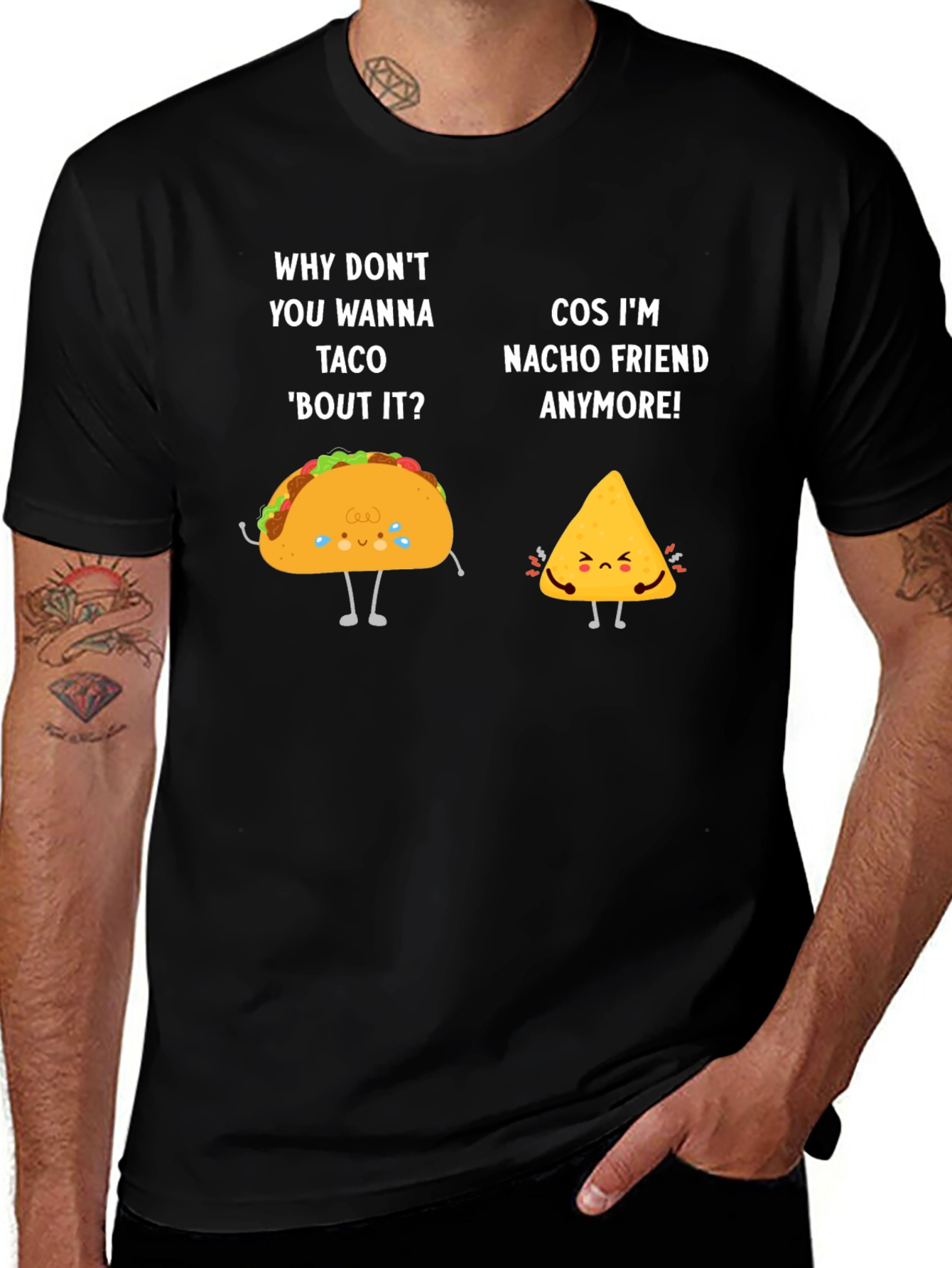 Variant 3 of Funny Taco & Nacho Friend Pun Graphic T-Shirt
