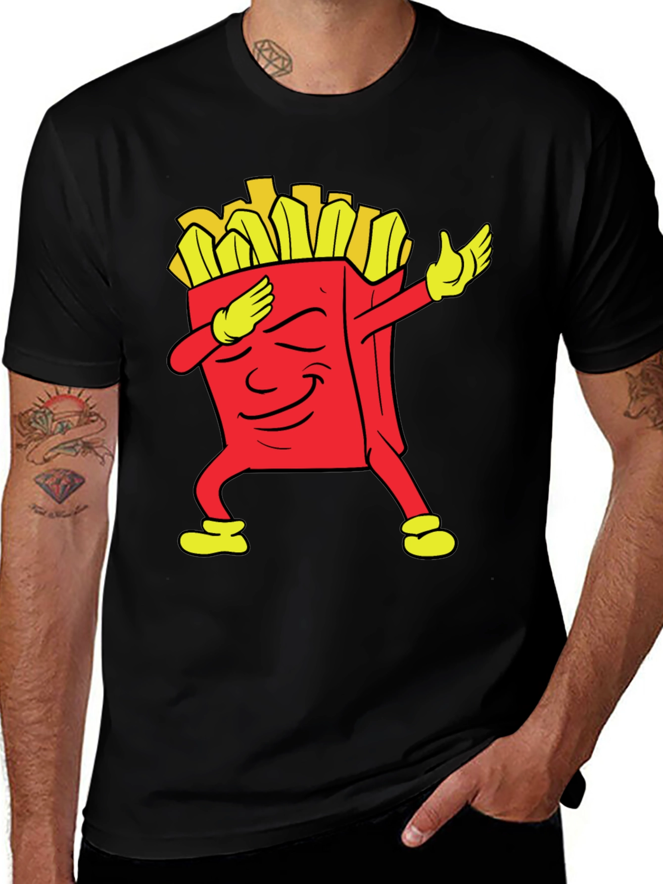 Variant 25 of Dabbing Fries Graphic Tee