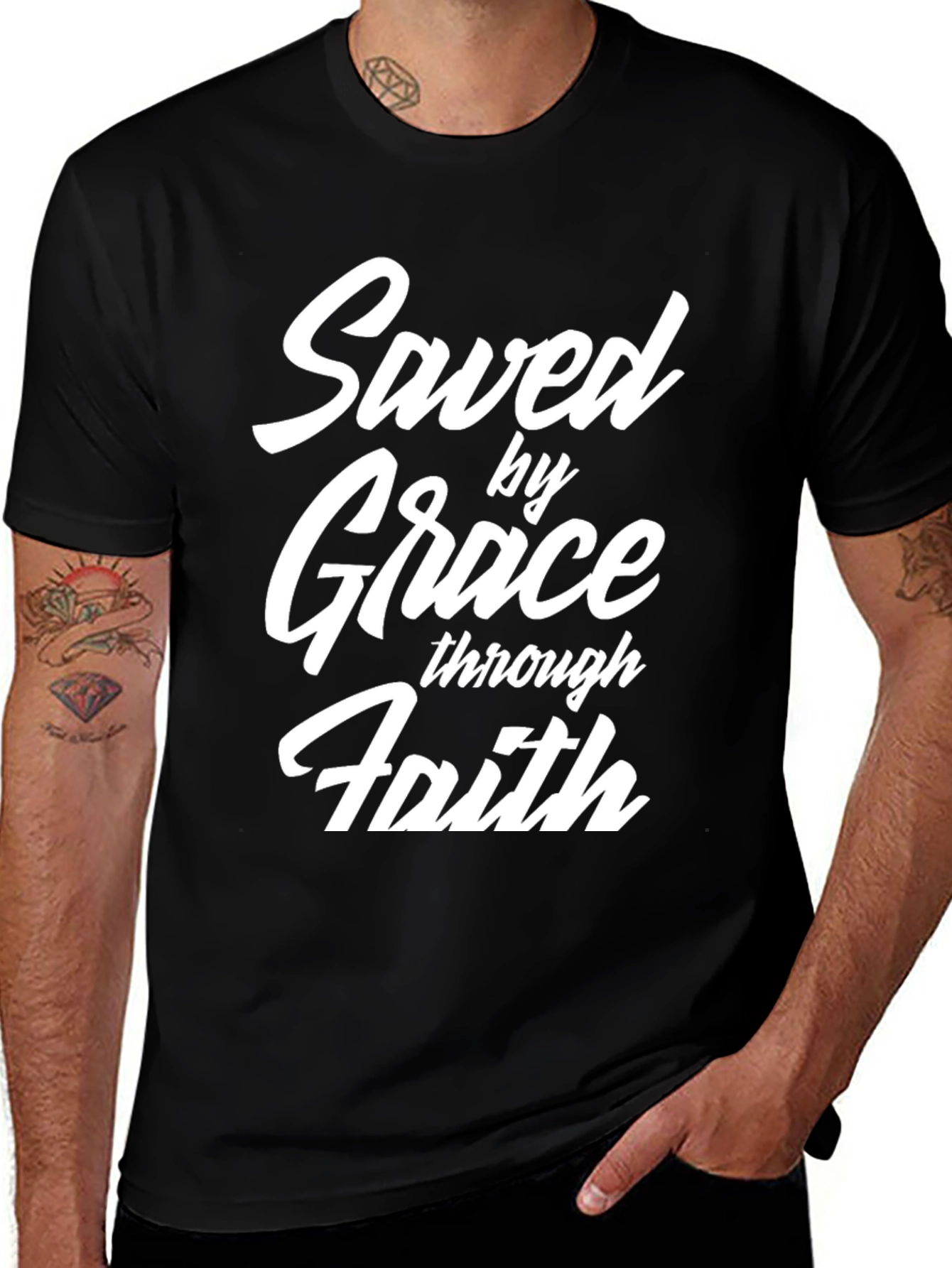 Variant 9 of Saved By Grace Graphic T-Shirt
