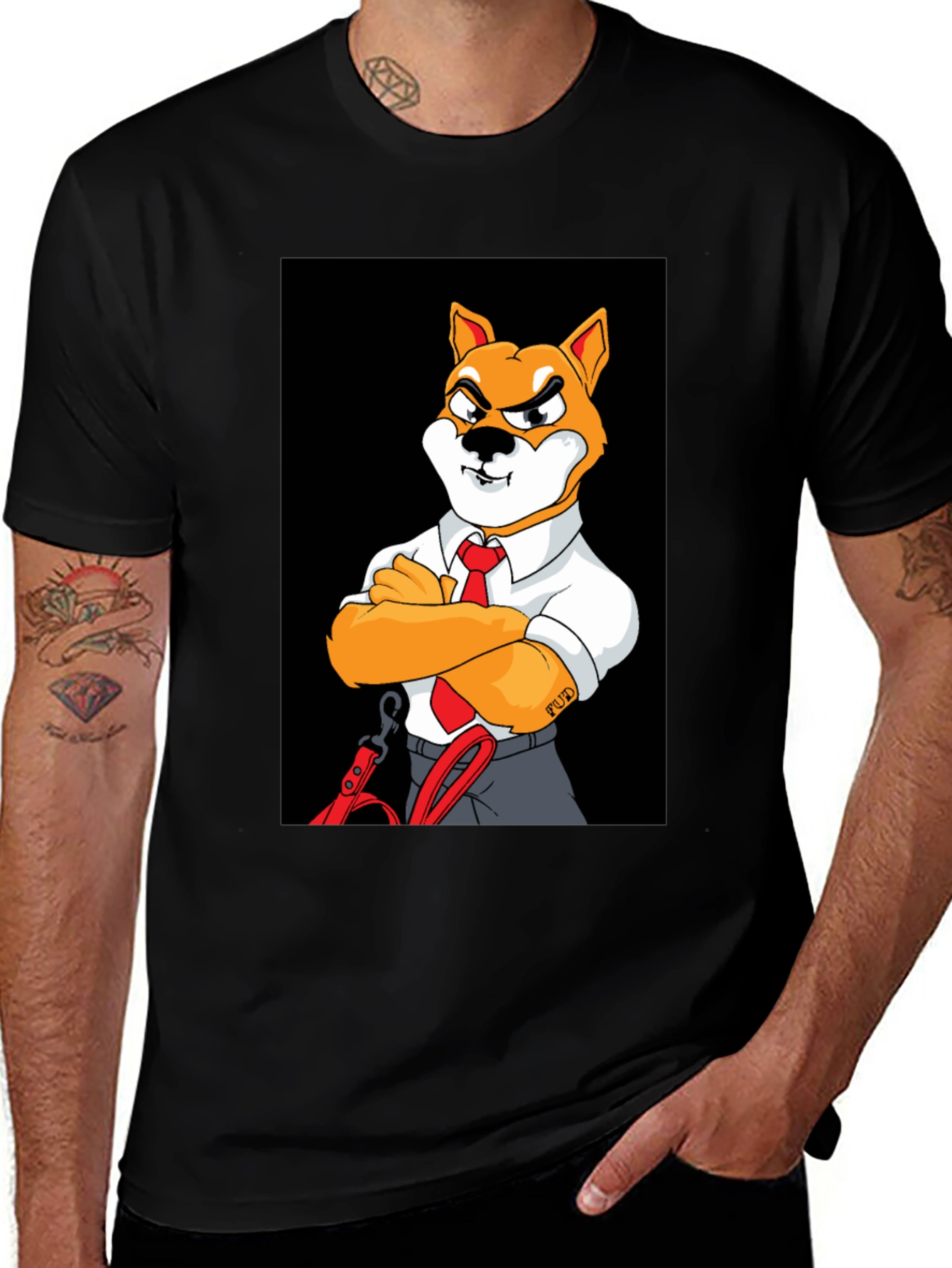 Variant 17 of Dog Boss T-Shirt - Shiba Inu Cartoon Design