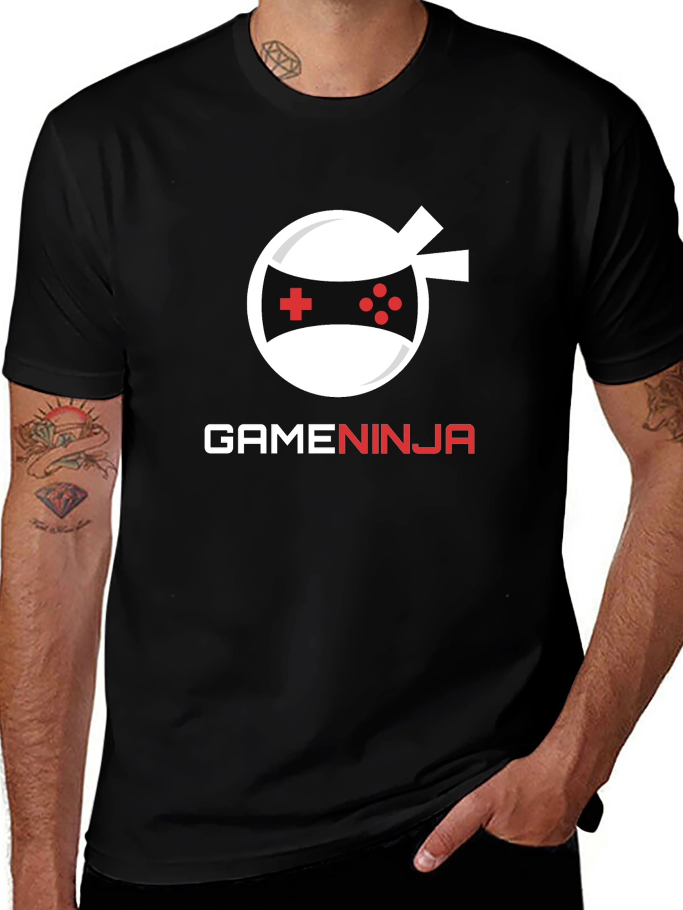Variant 14 of Game Ninja Black T-Shirt - Gamer Style