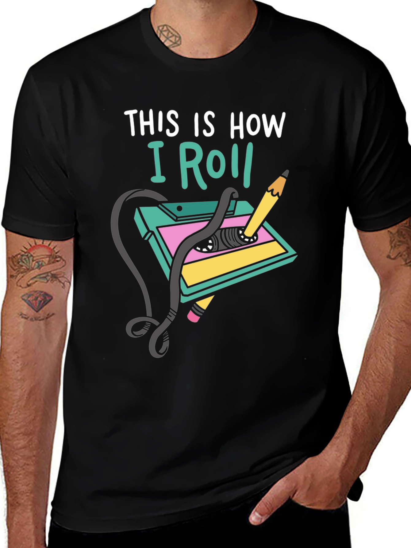 Retro Mixtape T-Shirt - "This Is How I Roll" Design