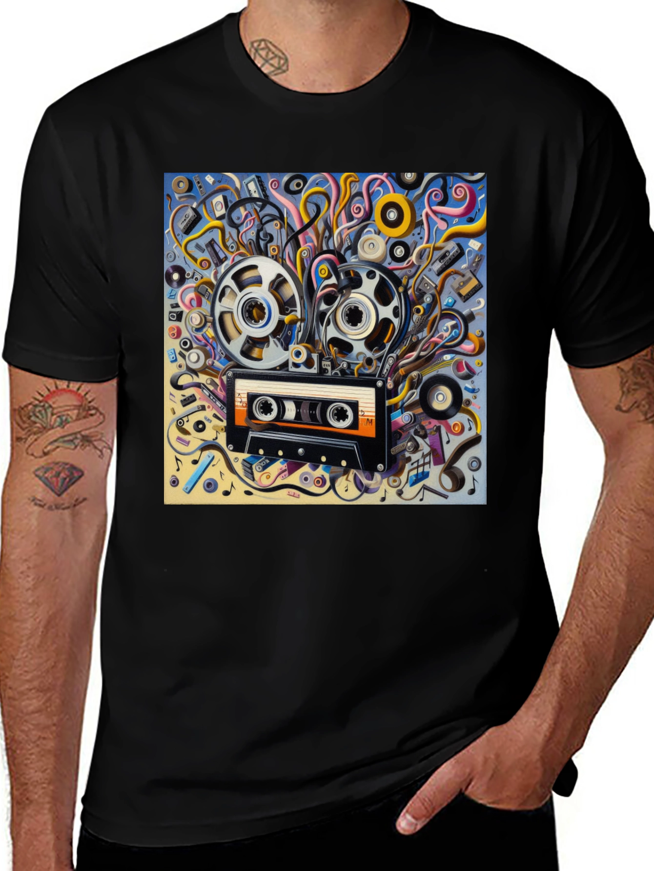 Variant 14 of Retro Music Cassette T-Shirt
