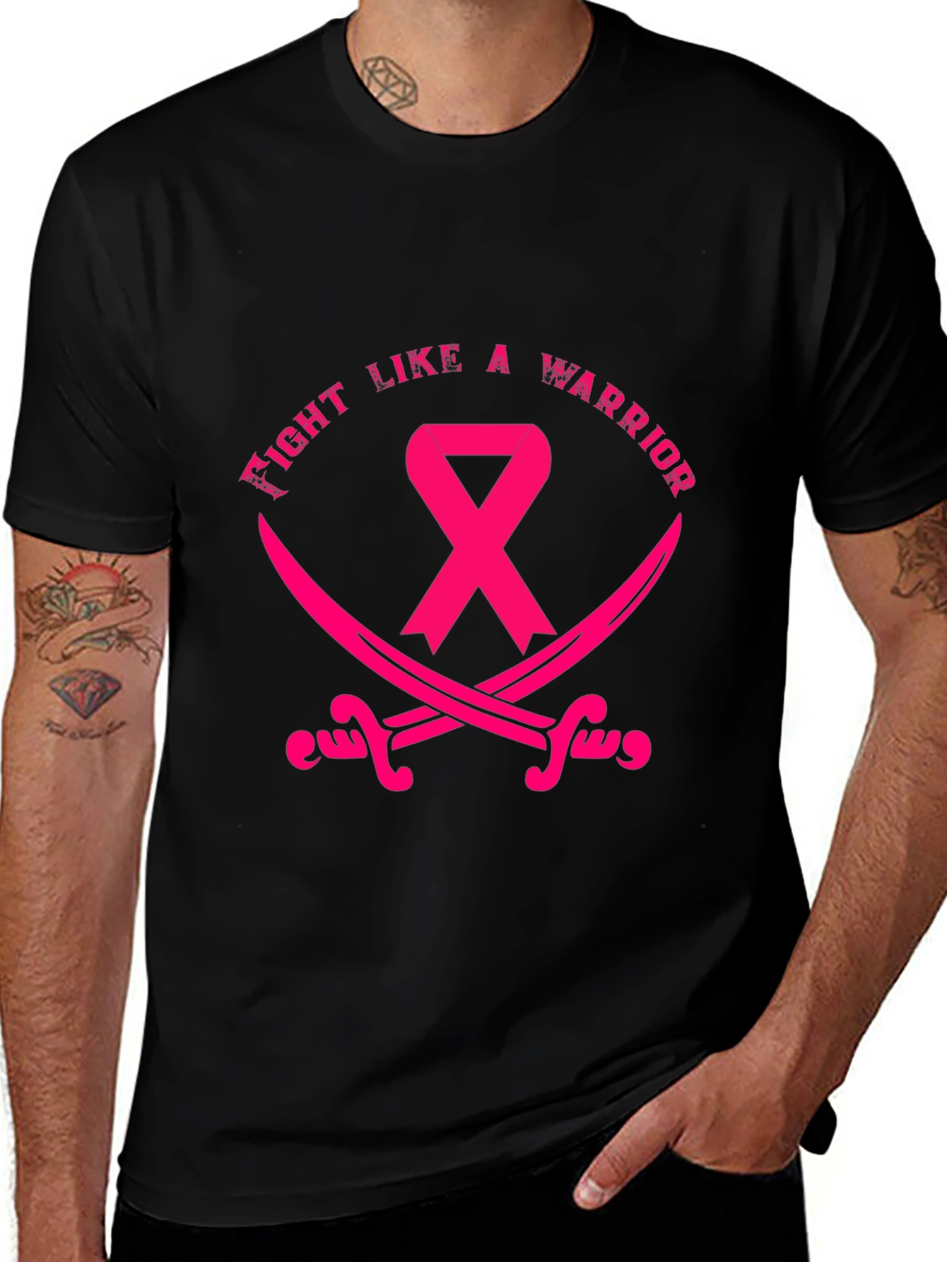 Variant 14 of Fight Like a Warrior Breast Cancer Awareness T-Shirt