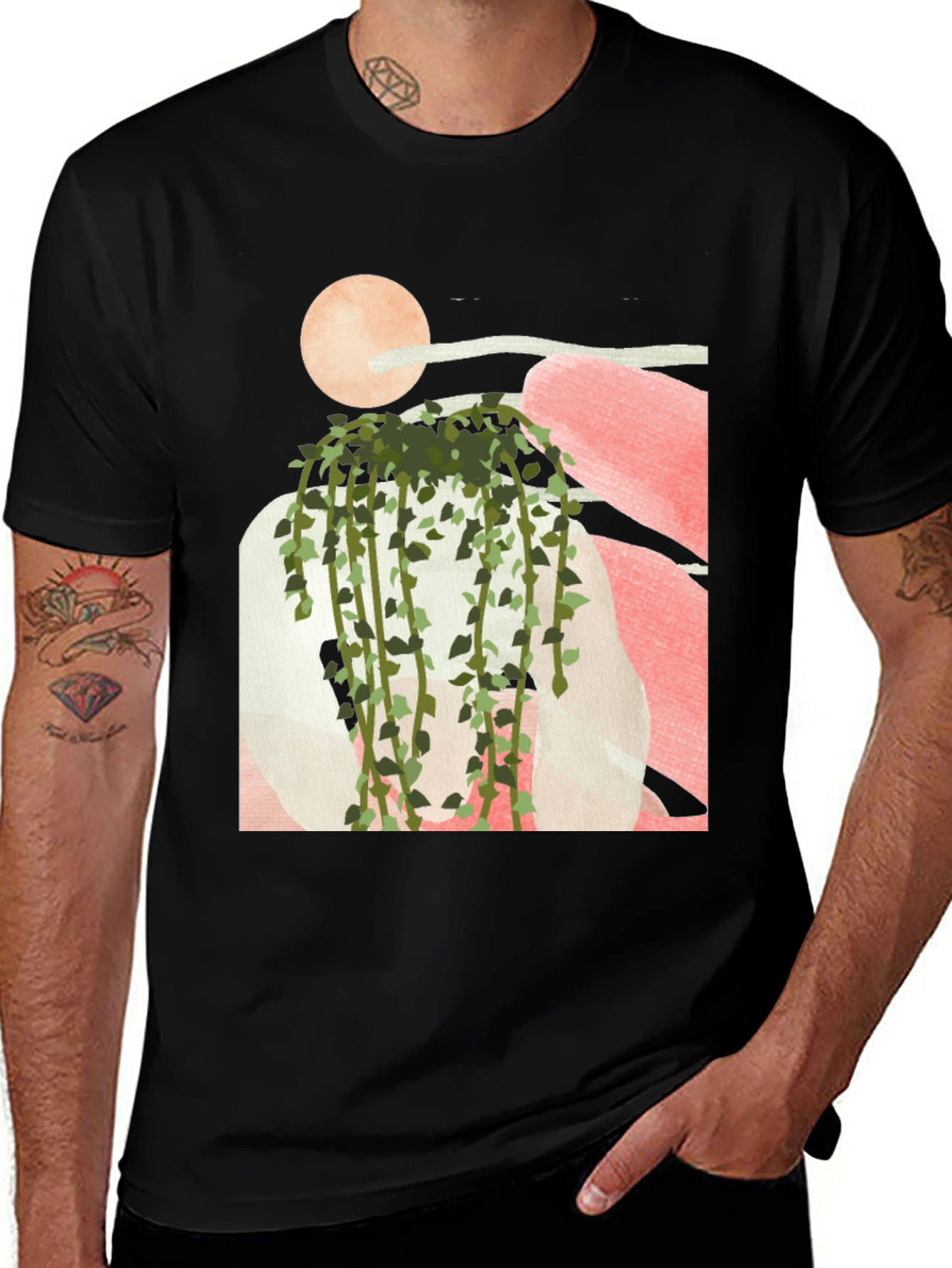 Variant 28 of Modern Abstract Plant Graphic Tee