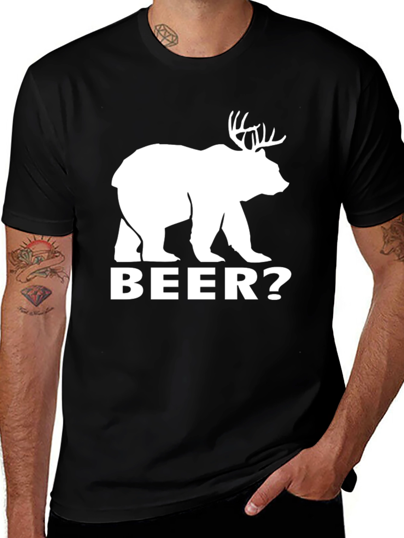 Variant 5 of Beer? Graphic T-Shirt - Black