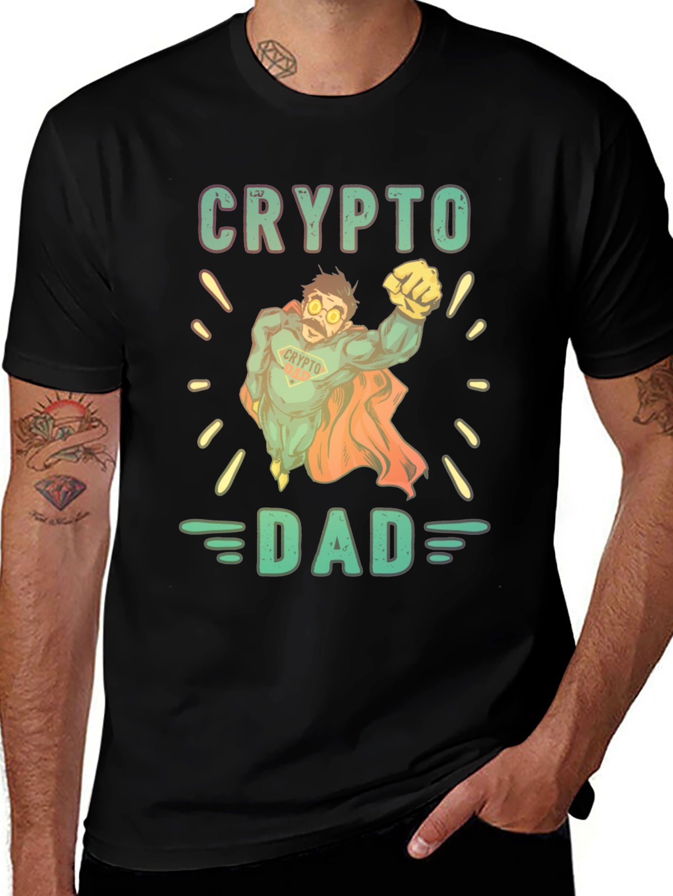 Crypto Dad Graphic Tee - Super Dad Shirt