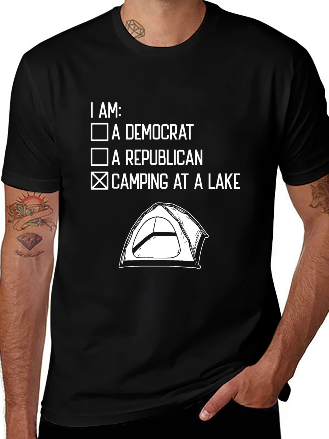 Variant 29 of Camping at a Lake Novelty T-Shirt